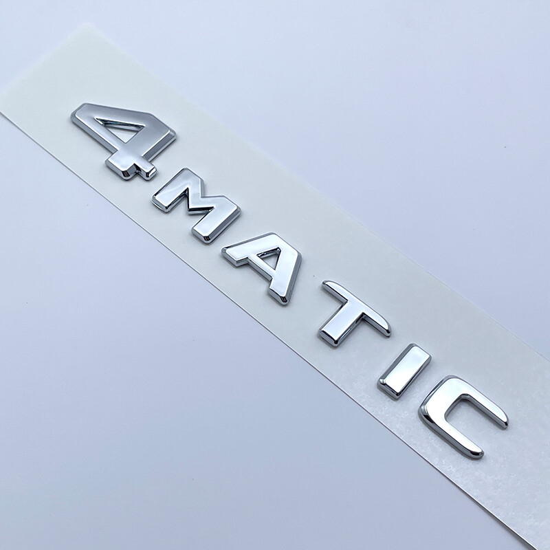 4Matic Chrome Silver Car Rear Trunk Lid Sticker Emblem For Mercedes 2017-2023