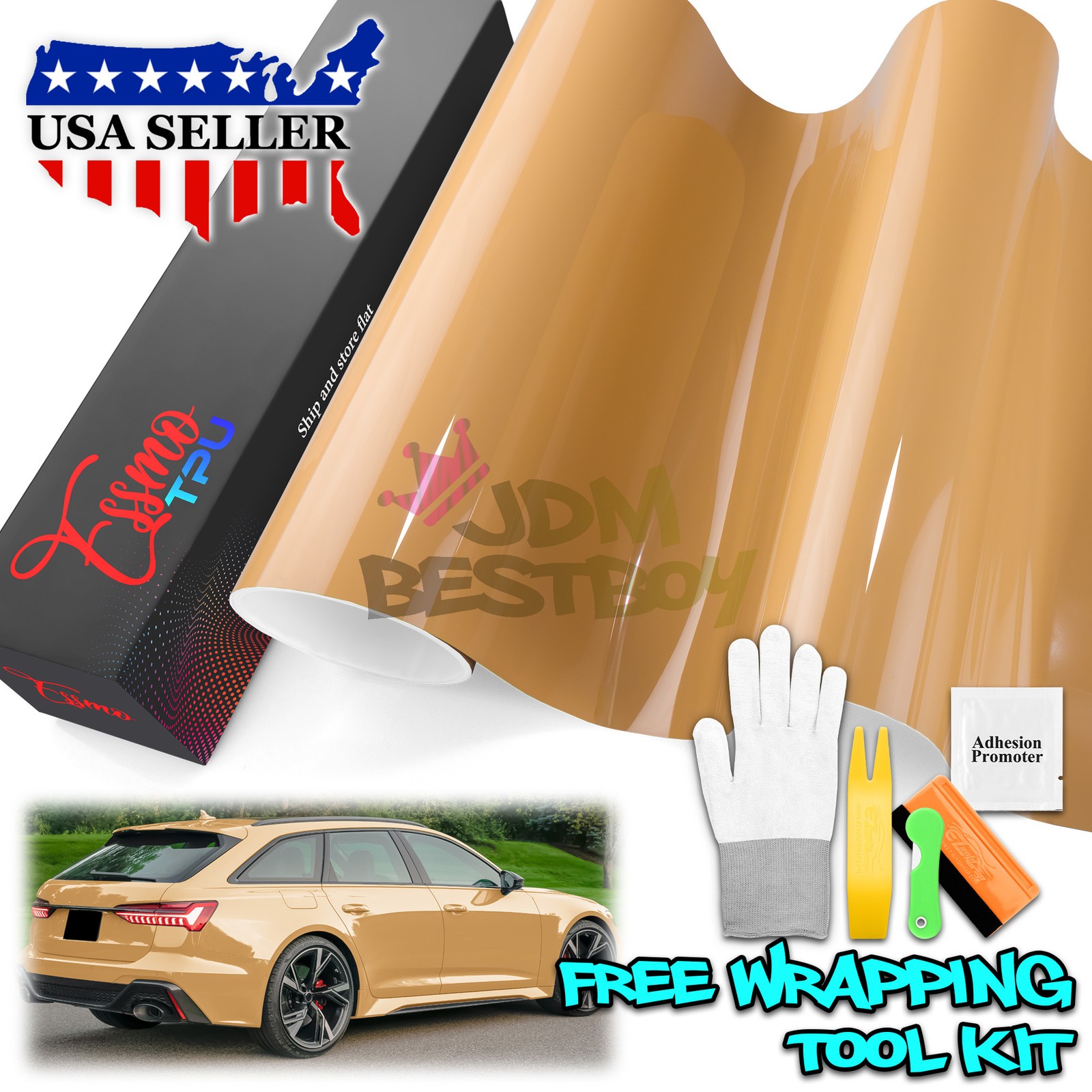 TPU Color Gloss Sand Beige PPF Paint Protection Film Dry Wet Apply Vinyl Wrap