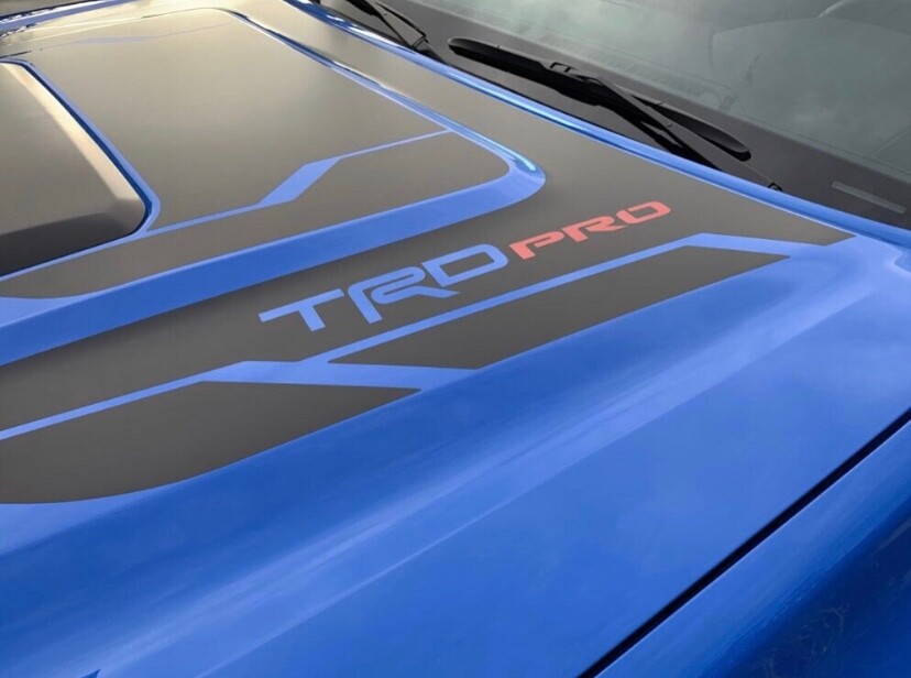 TRD Toyota Tacoma Pro Hood Decal, Matte black, TRD Pro, 4×4 Sport, High quality