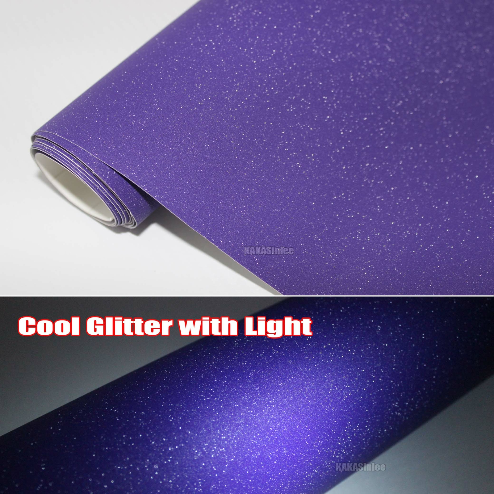 Purple Car Matte Pearl Glitter Entire Vinyl Wrap Sticker Decal PVC Flexible ABUS
