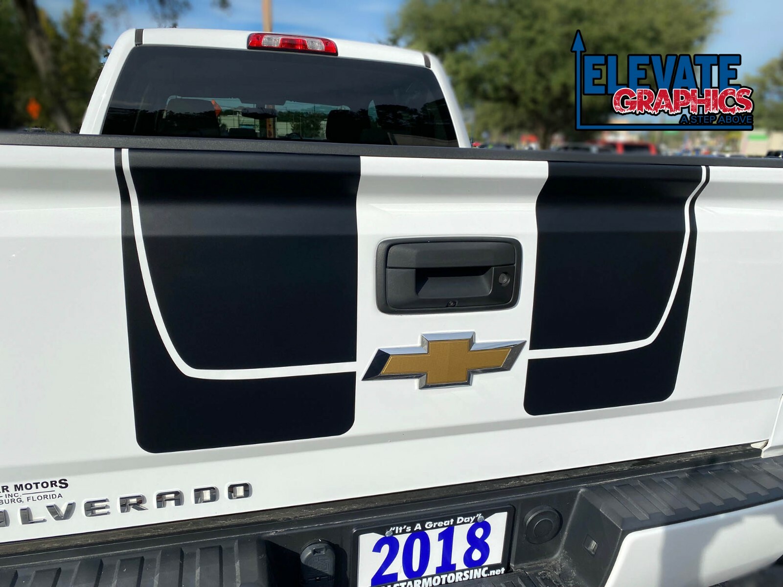 2016-2018 For Chevy Silverado Hood Tailgate Rally Beast Stripes Graphics Decal