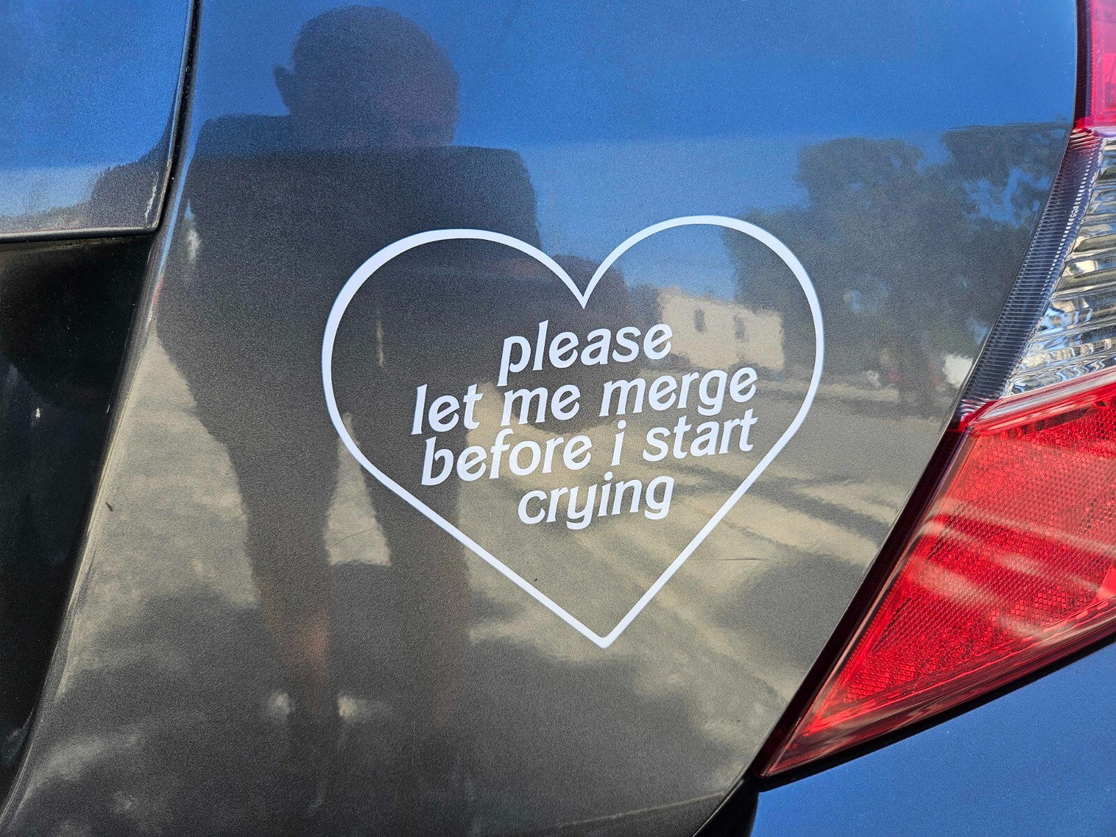 🚗 “Please Let Me Merge Before I Start Crying” Thermal Die Cut Decal 🚕