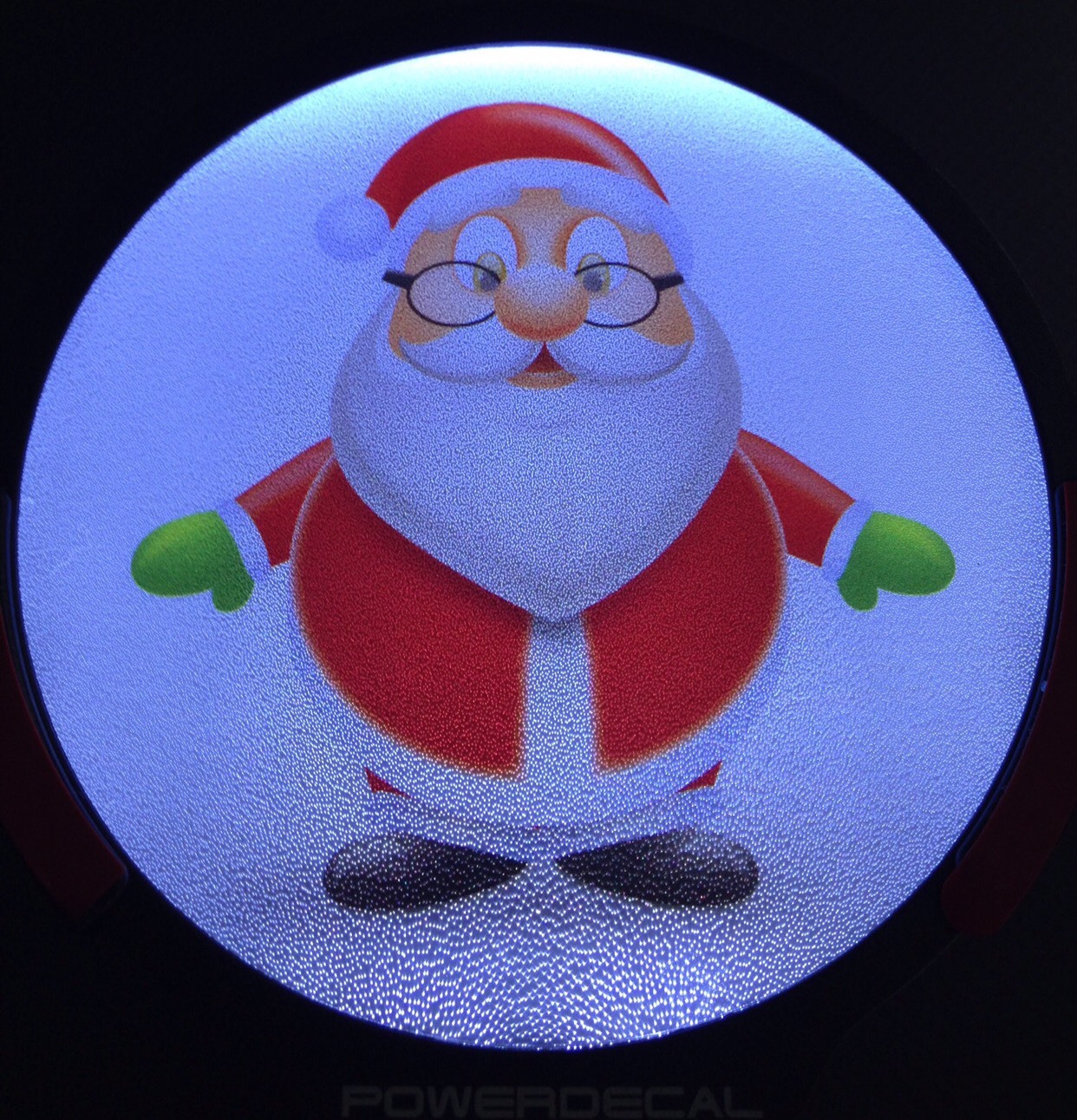 Santa Light Up Decal