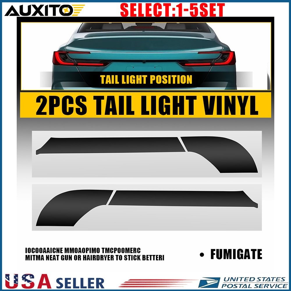 Black Smoke Tail Light Vinyl Overlay Kit Fits 2025-2026 Toyota Camry Sedan 2-10X