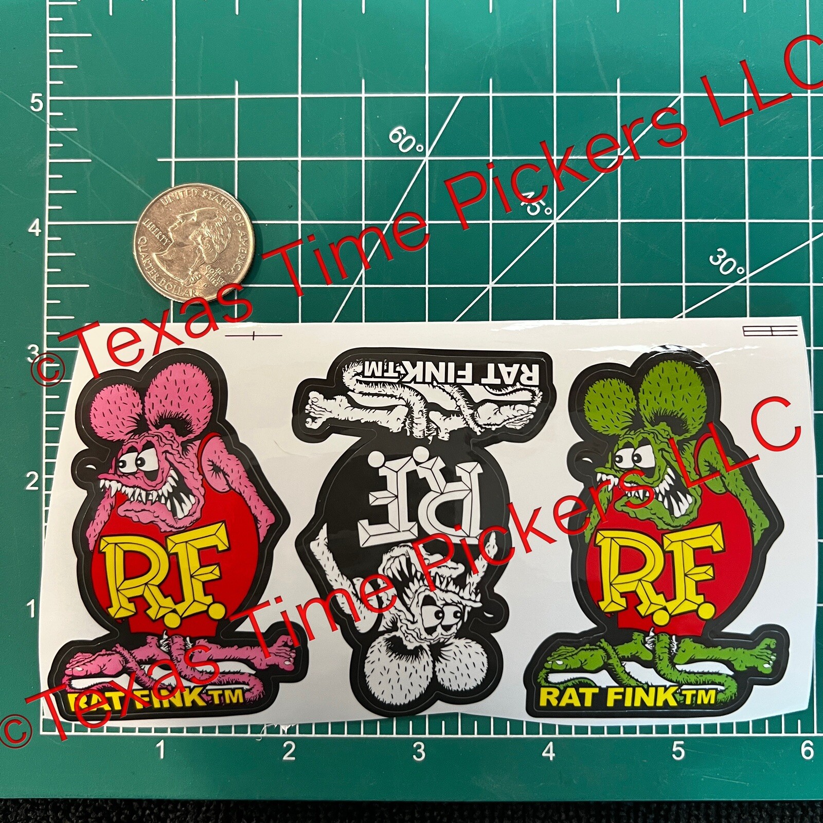 10 Rat Fink Mouse Ed Big Daddy Roth Hot Rod Art Vinyl Decal Sticker Car Truck