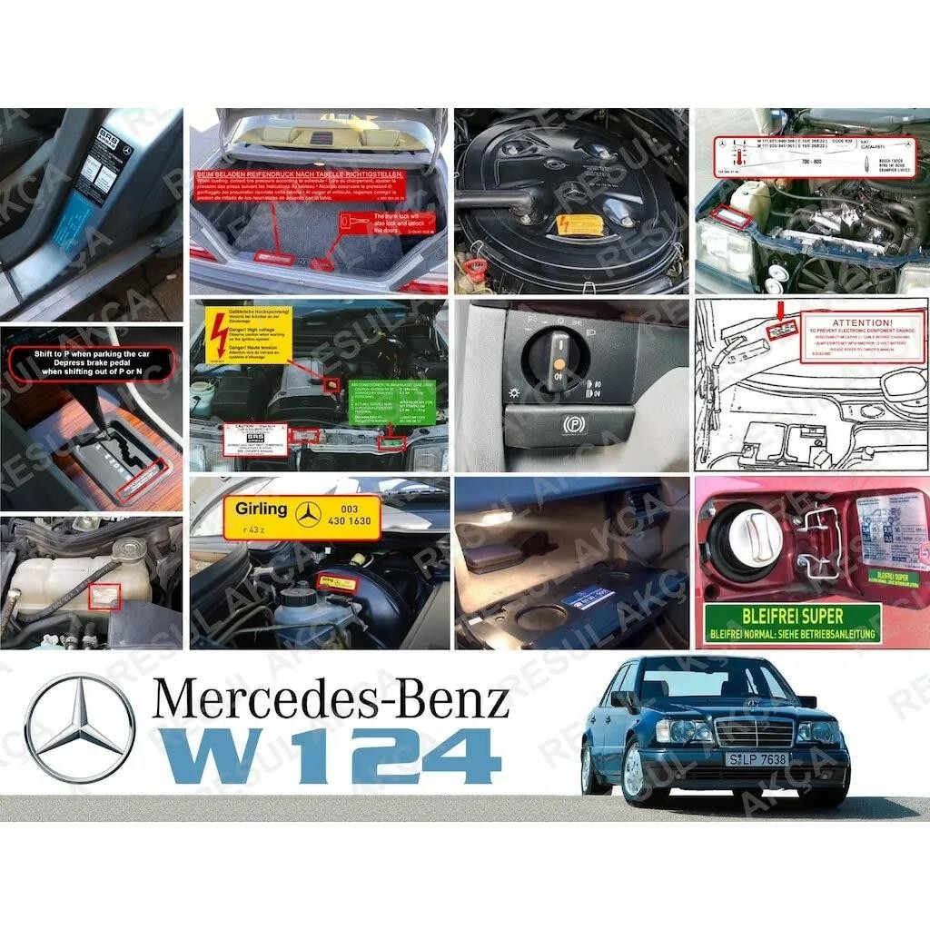Decal Set Stickers For Mercedes-Benz W124 E Class All Models Best Quality