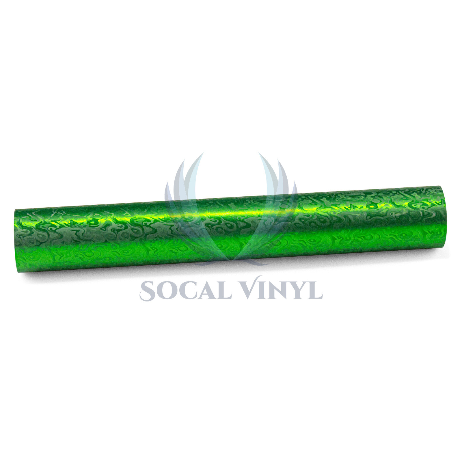 PET Damascus Steel Forged Carbon Fiber Beast Green Car Vinyl Wrap Decal Sticker