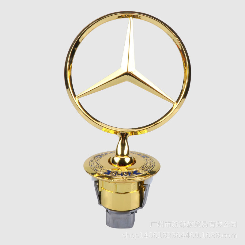 Full Metal Front Bonnet Hood Modified Standing Emblems For Mercedes Benz