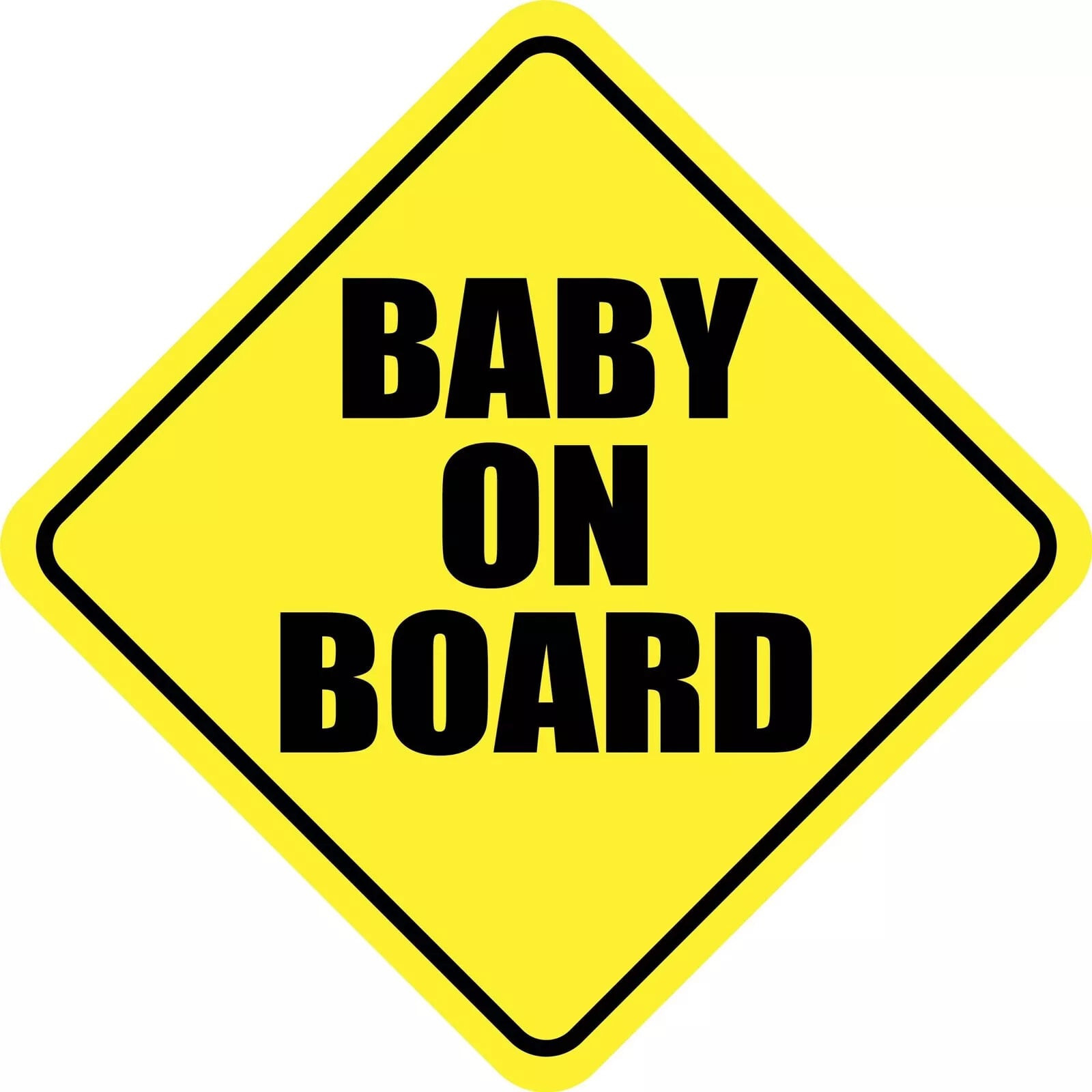 BABY ON BOARD STICKER DECAL USA MADE 6 in x 6 in Two Stickers Included Free Ship