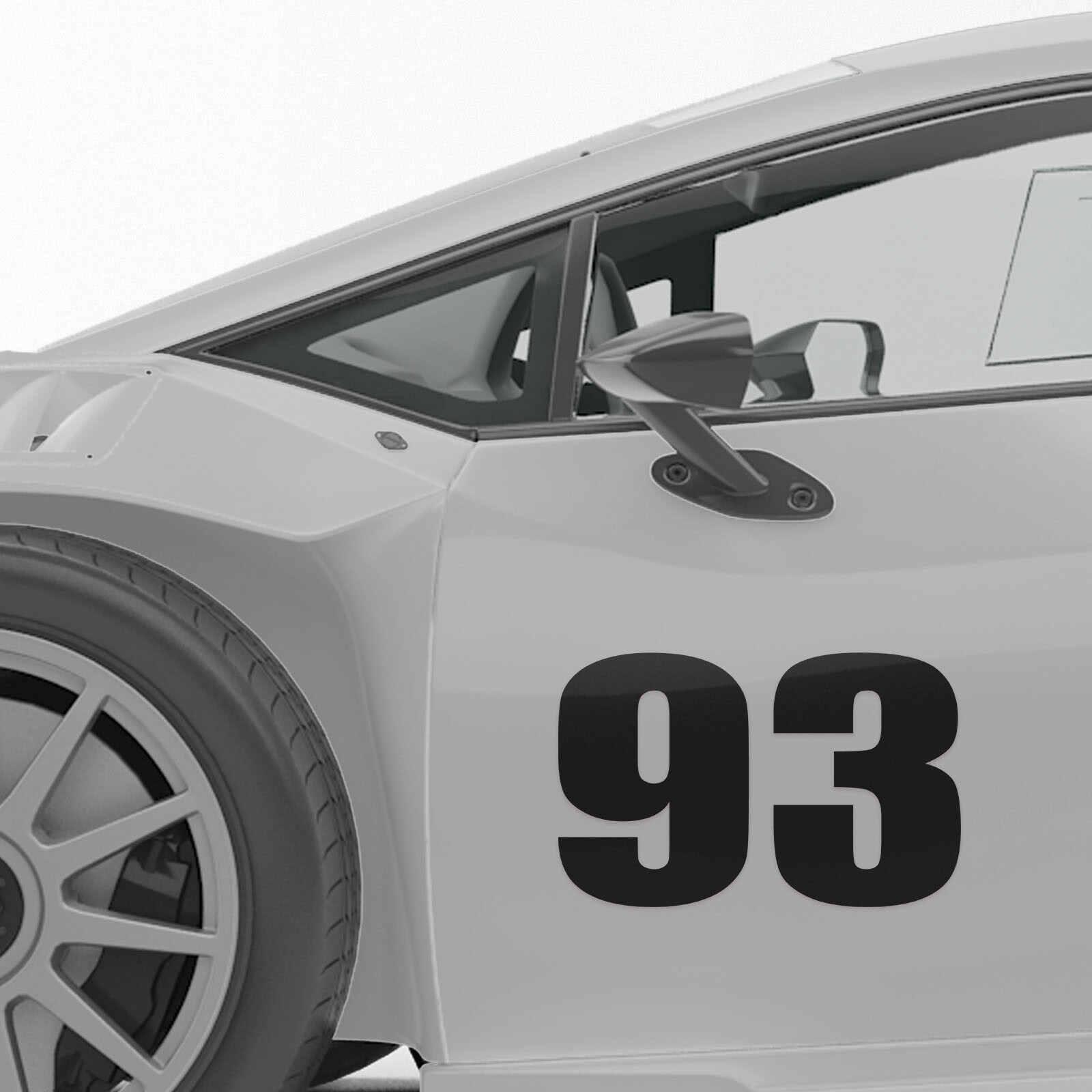 Custom Track Day Car Door Die Cut Autocross Separated Numbers Sticker – Racingx2