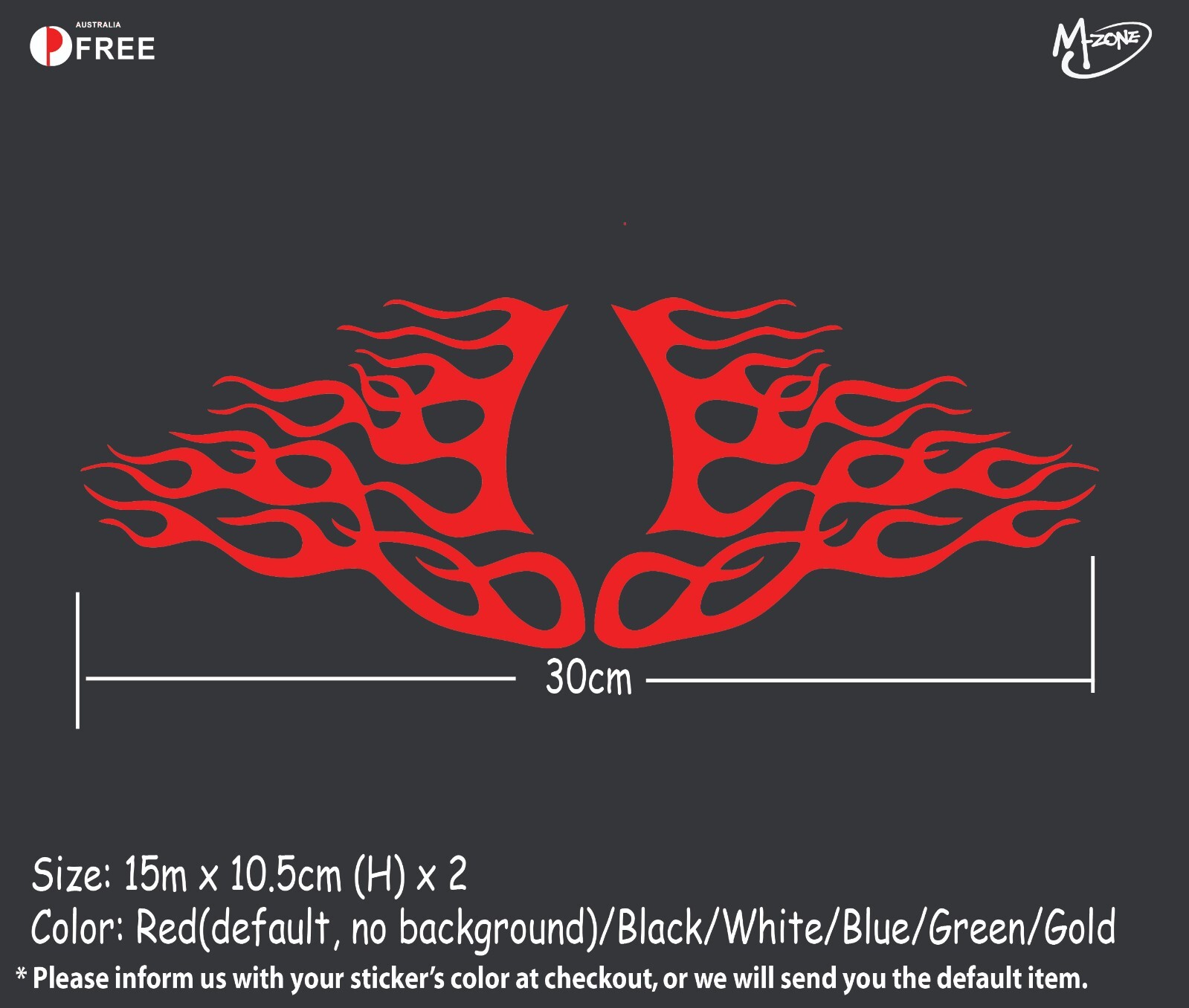 Fire Flame Hoon Drift Sticker Decal-Reflective/Metallic Color Motor Car Laptop R