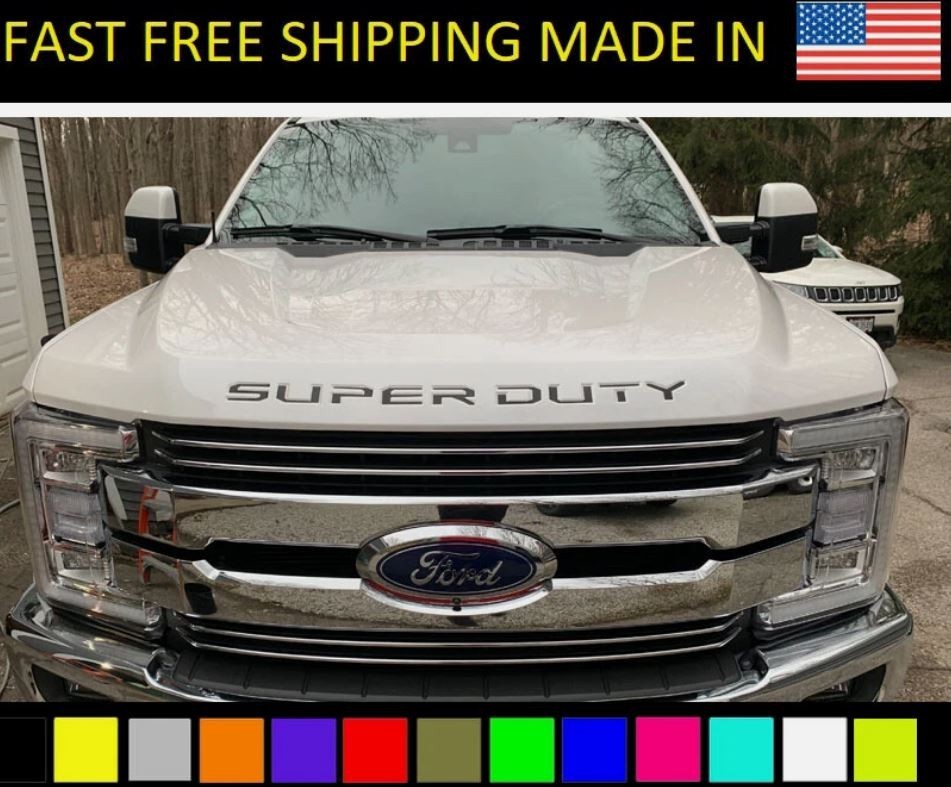 fits 2017-2022 Super Duty F250 F350 hood Letter Insert Decals inlay stickers