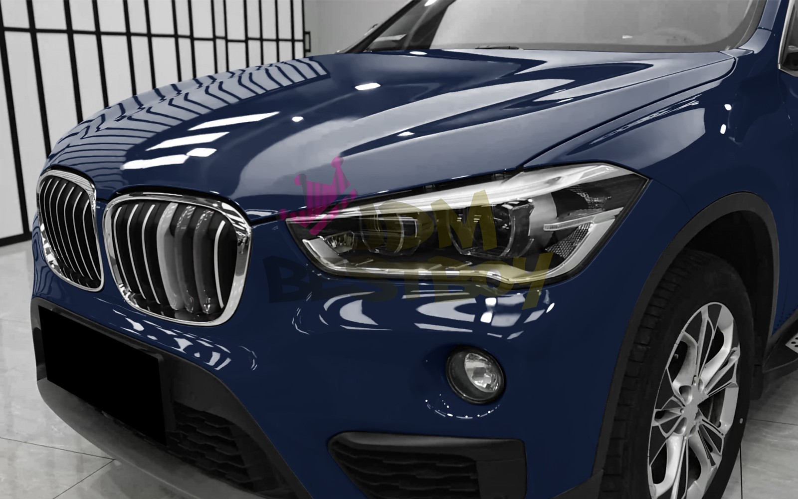 High Gloss Midnight Blue Car Vinyl Wrap Sticker Decal Sheet Film DIY Air Release