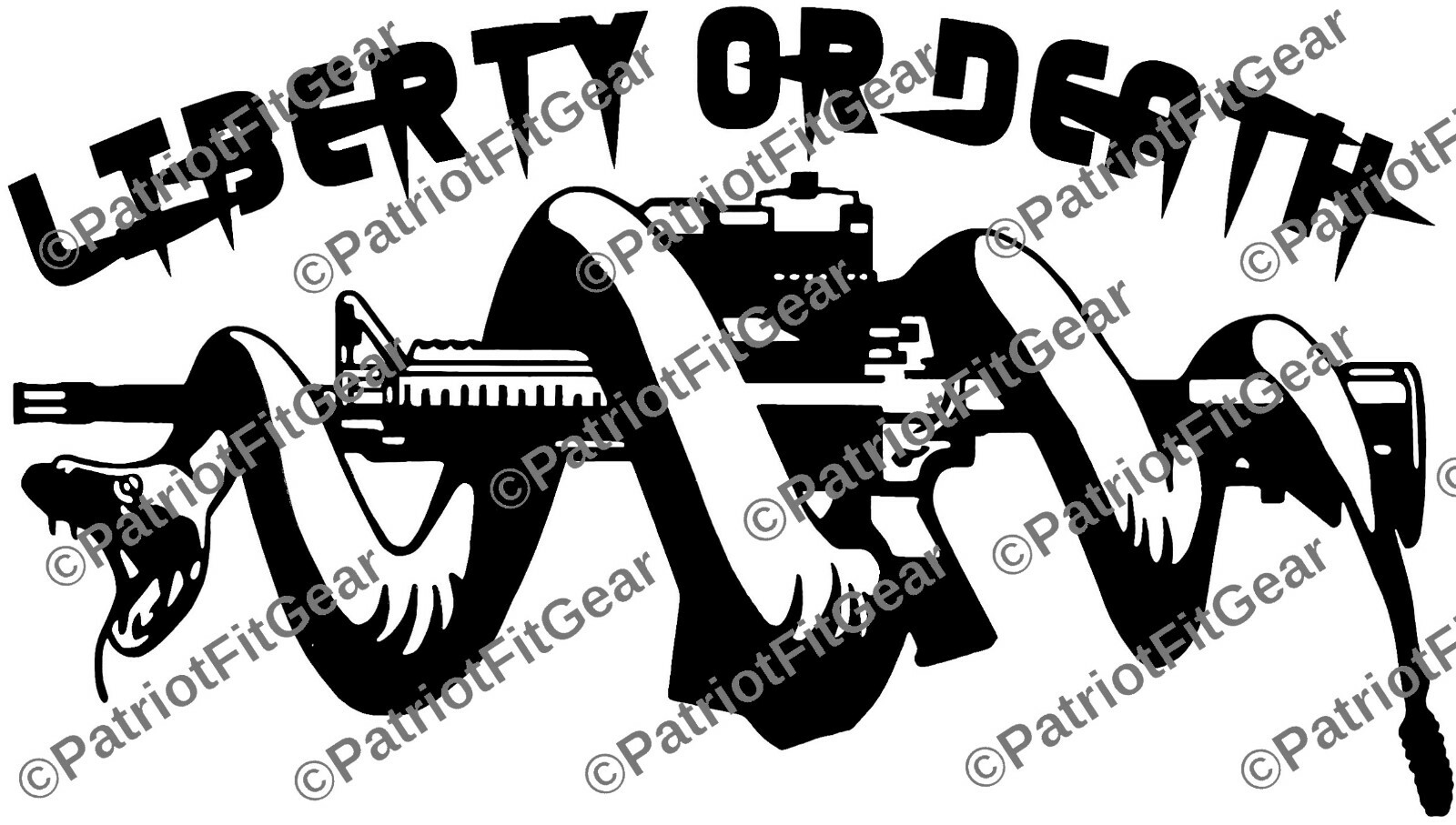 Liberty Or Death,8″x4.5″,Second Amendment,2A,Molon Labe,Snake Coiled,Vinyl Decal