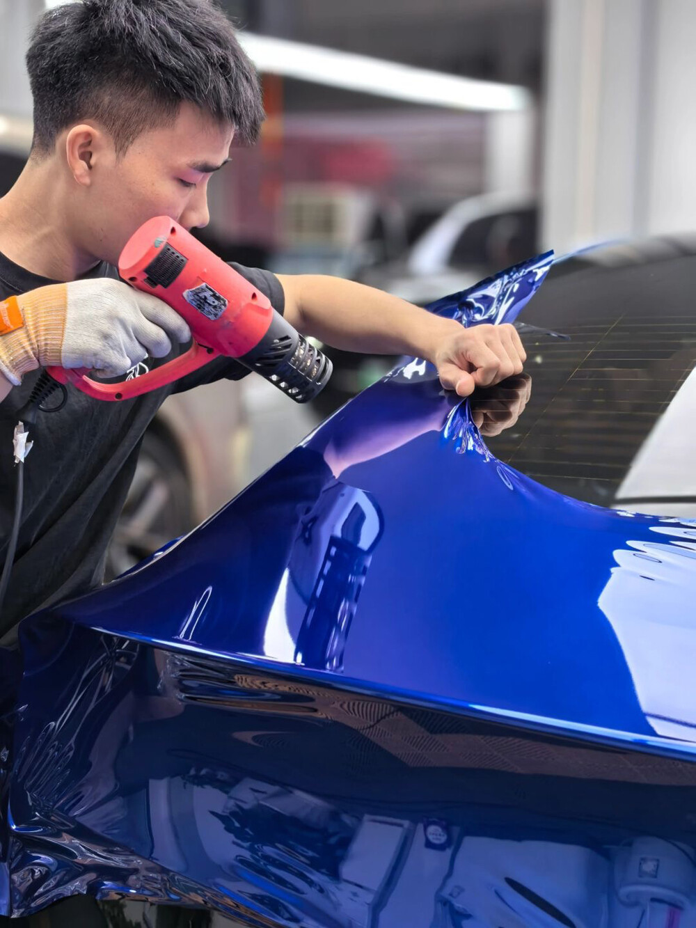 Premium Super Gloss Metallic Blue Vinyl Film Wrap Sticker Decal Air Bubble Free