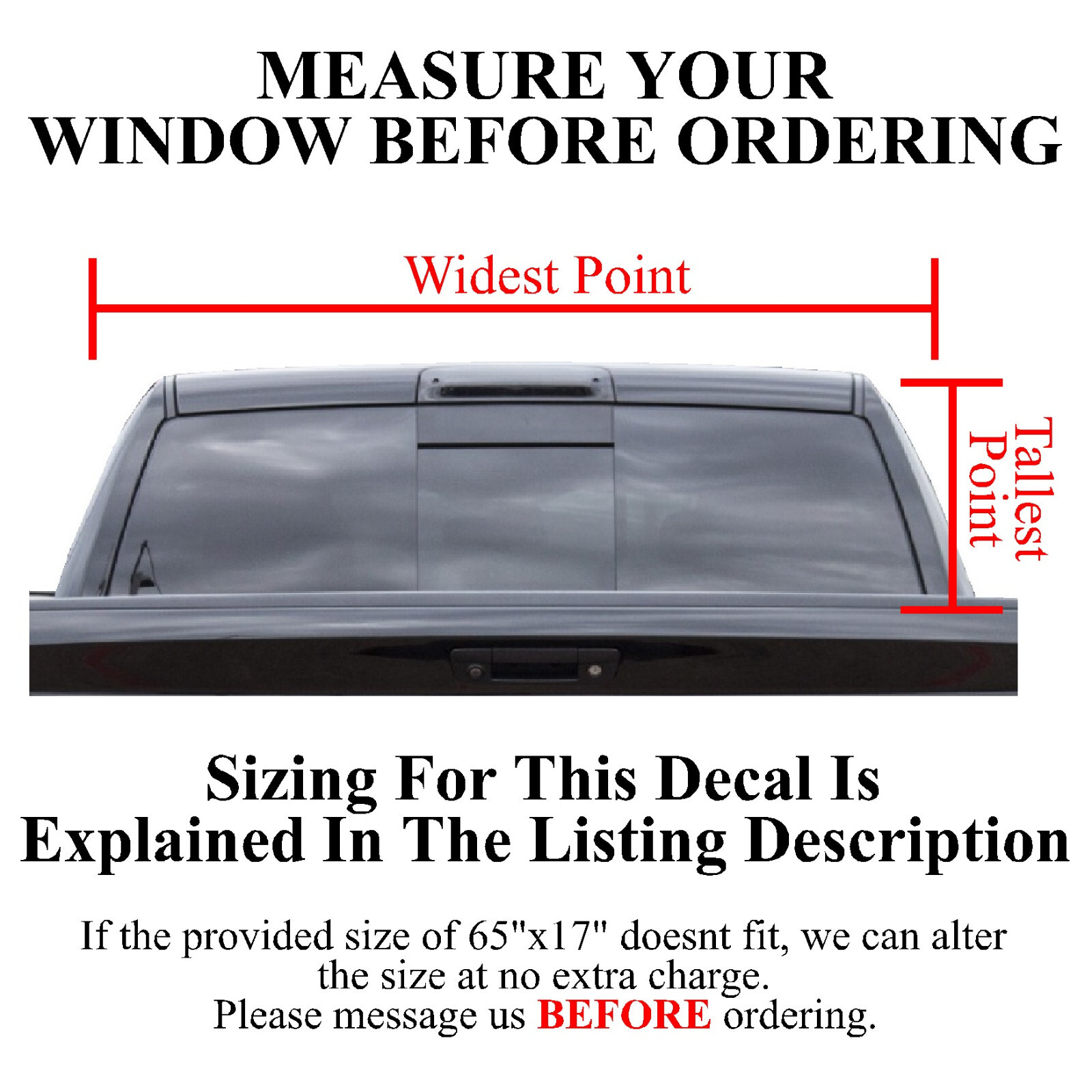 P335 CAMO CAMOUFLAGE Rear Window Tint Graphic Decal Wrap Back Pickup Graphics