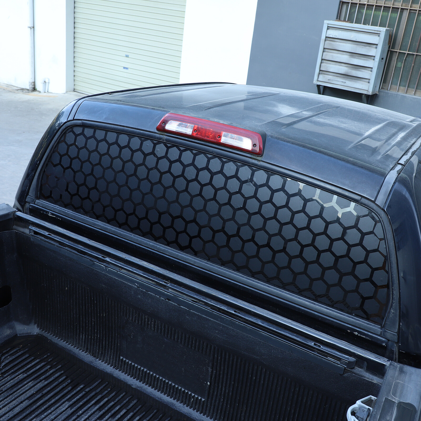 Fits 2007-2021 Toyota Tundra Rear Window Honeycomb Decal Vinyls Matte Black
