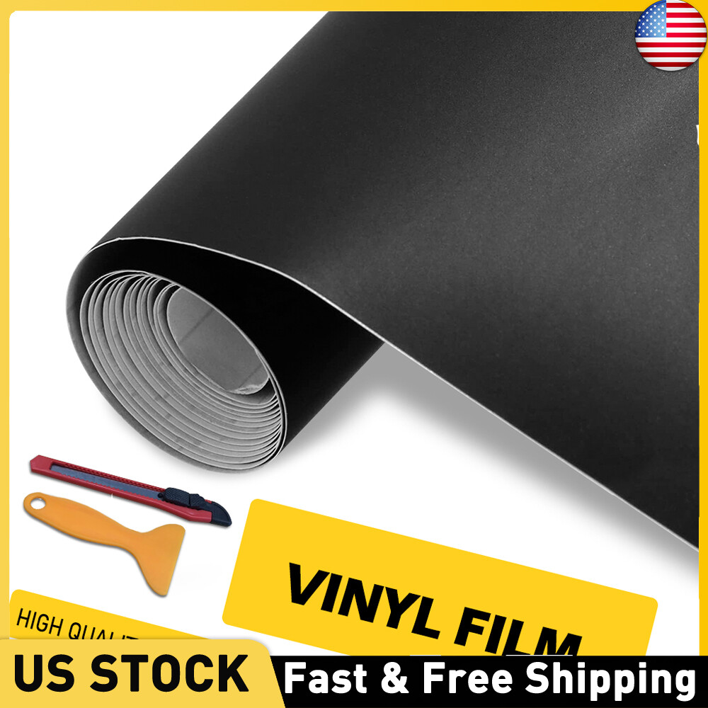 Matte Flat Black Vinyl Film Wrap Sticker Decal Bubble Free Air Release Channel