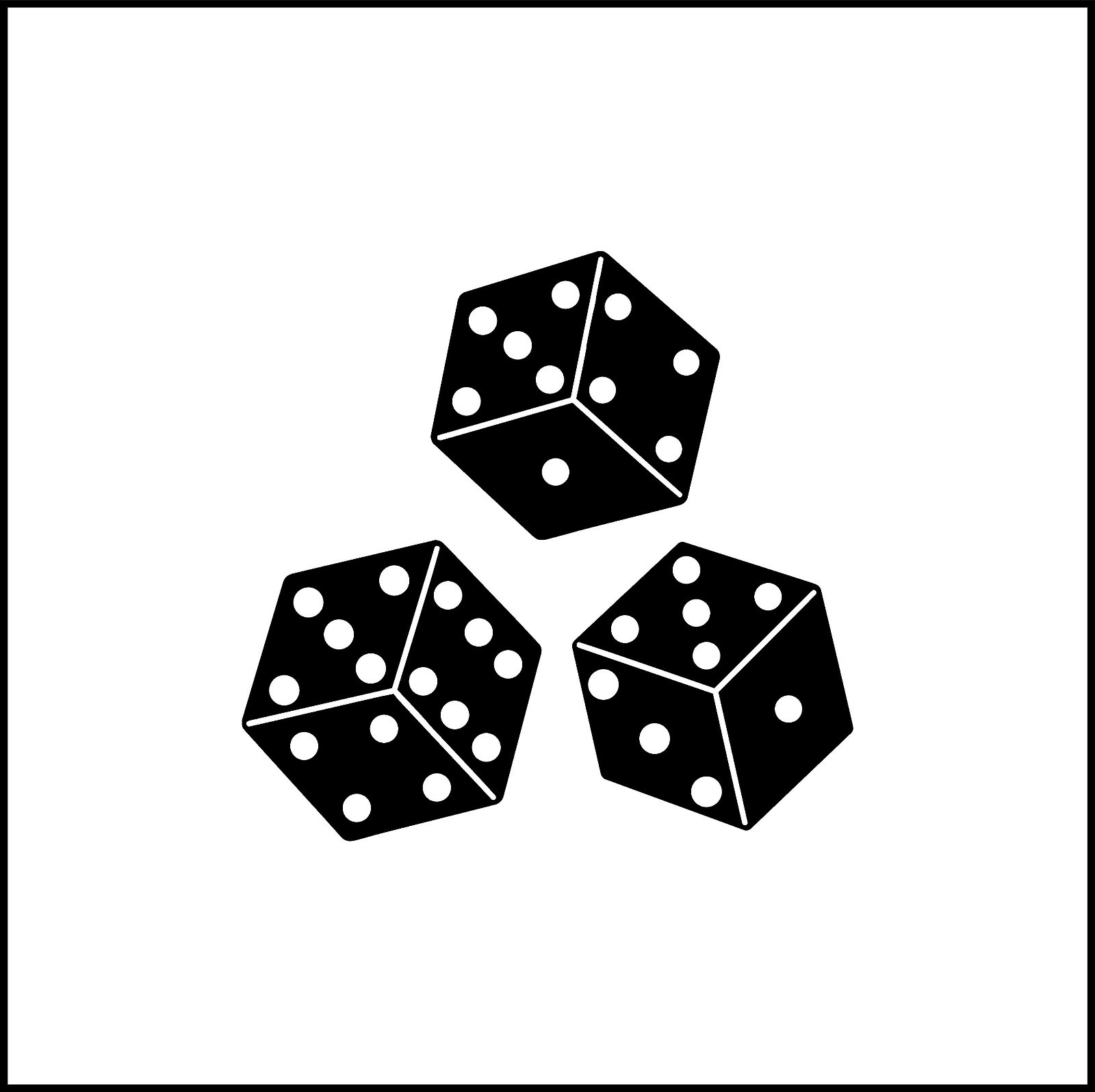 Set Of Dice Vinyl Decal