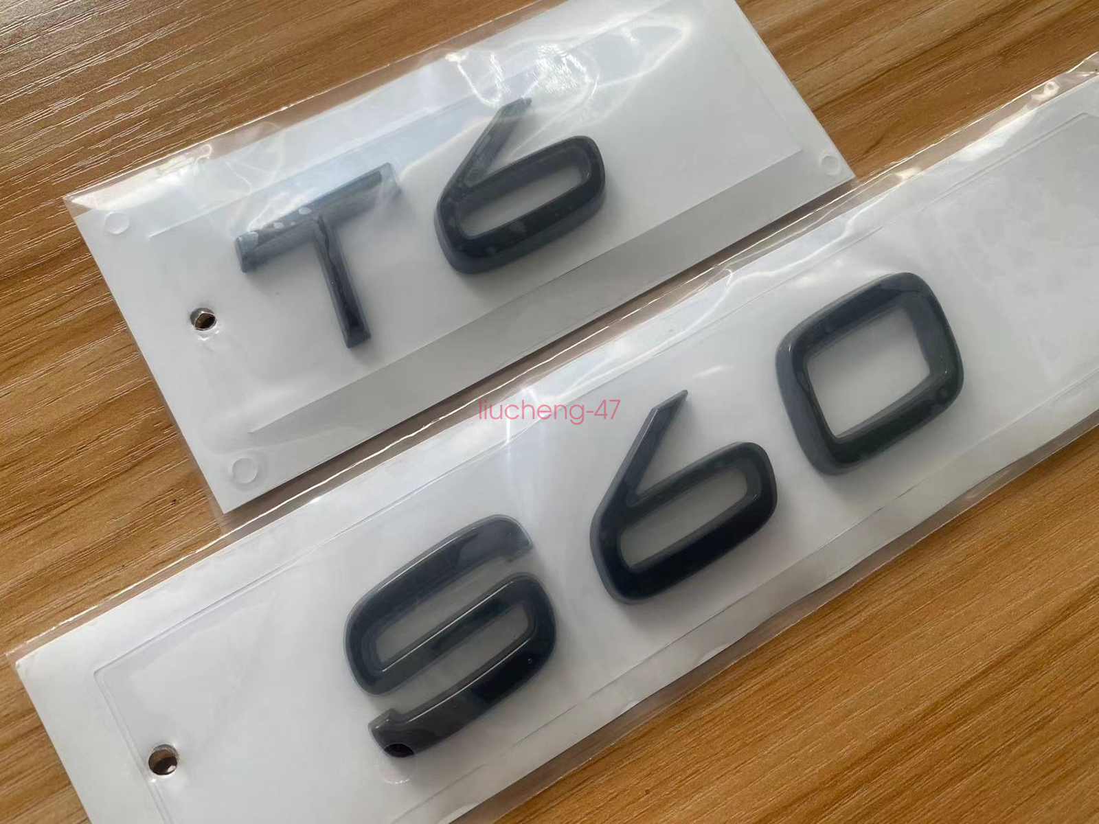 Gloss Black S60 T6 Number Trunk Letters Badge Emblems Sticker For Volvo S60