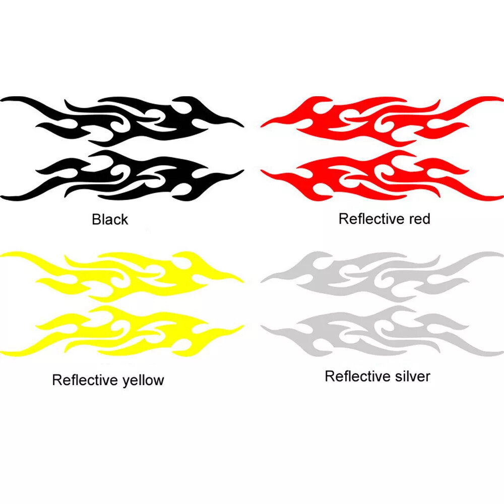 2pcs Car Stickers Reflective Flame Cars Decoration Fire Auto Mirror Sticker