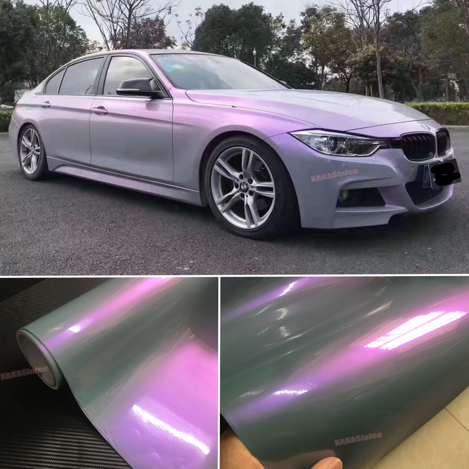 Glossy Grey Chameleon Full SUV Car Wrap Pearl Metal Vinyl Sticker / Flexible US