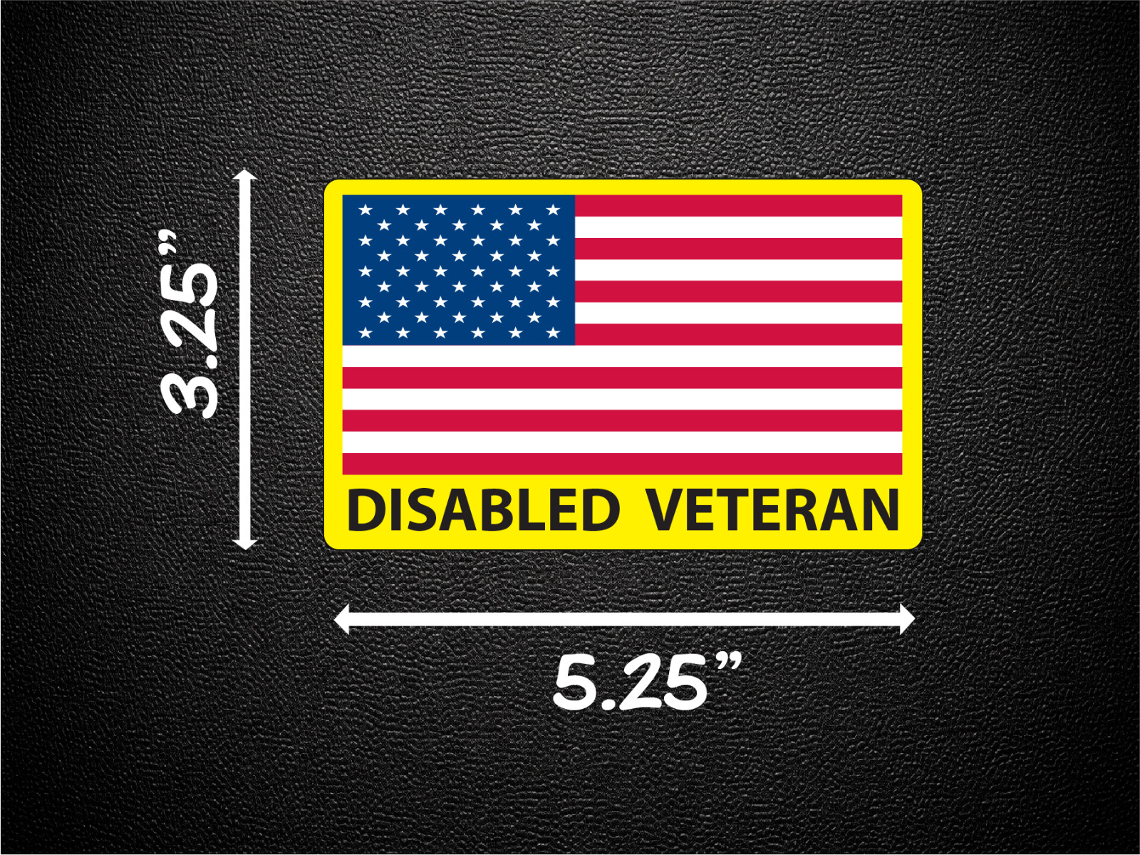 Disabled Veteran American Flag USA Decal Sticker Made in America p64