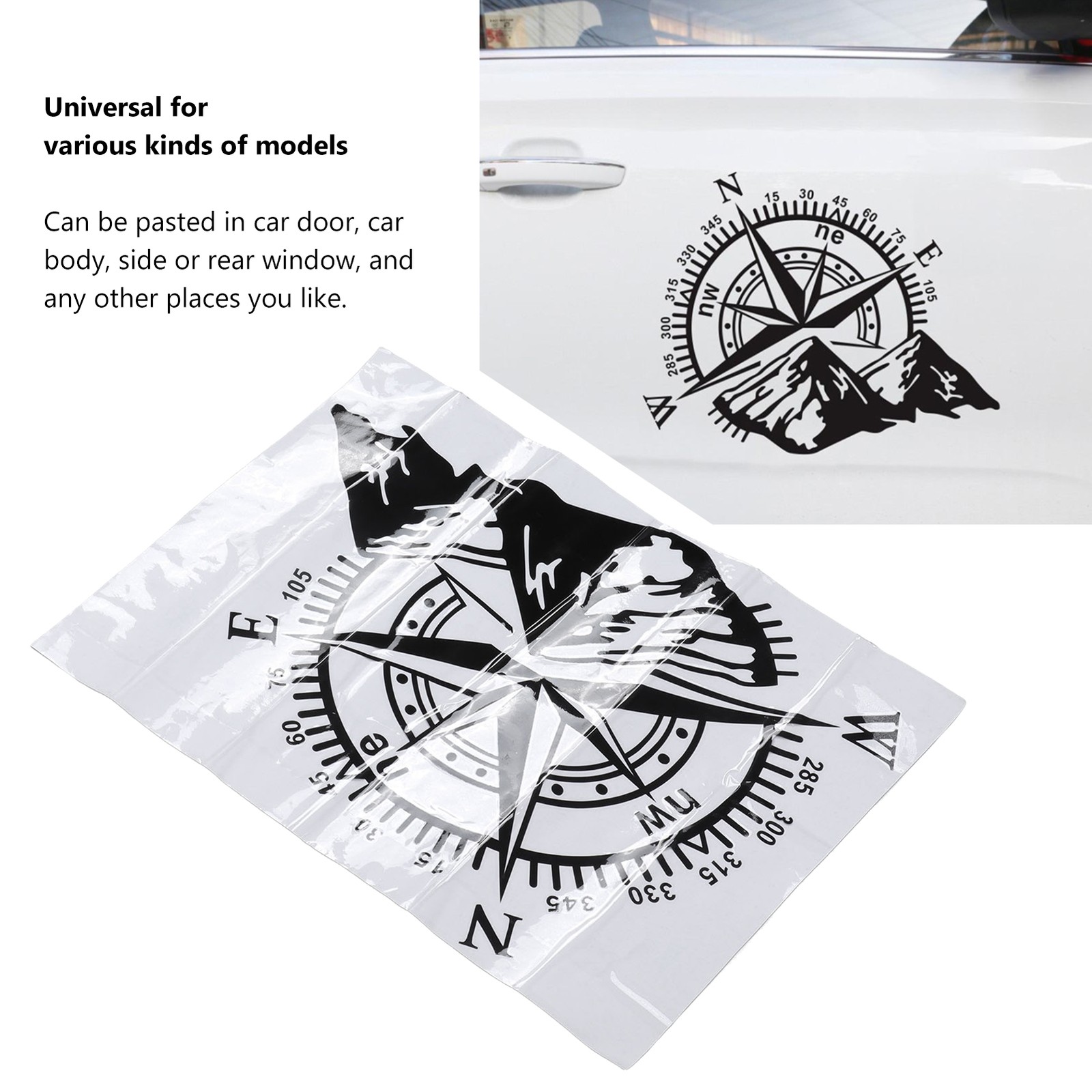 »Car Decal Vinyl Mountain Decal Removable Fade Resistant 19 X