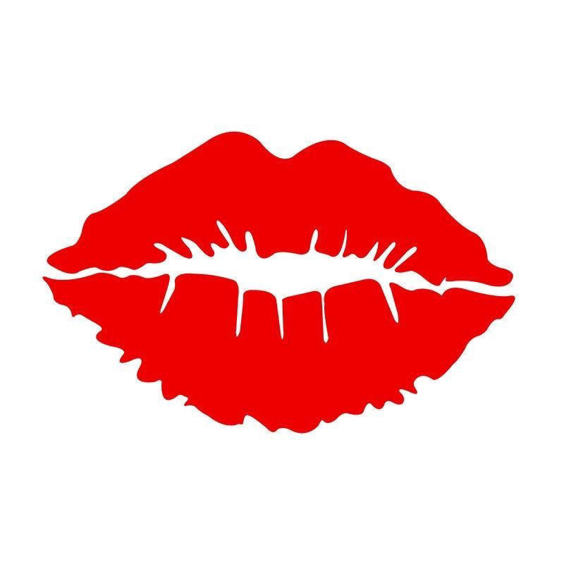 8 Pcs Red lips love Kiss Car Phone Laptop Window Reflective Sticker Vinyl Decals