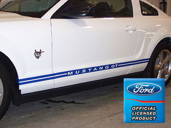 Ford Mustang Rocker Panel Door Side Stripes Decals RC strip sticker set L and R