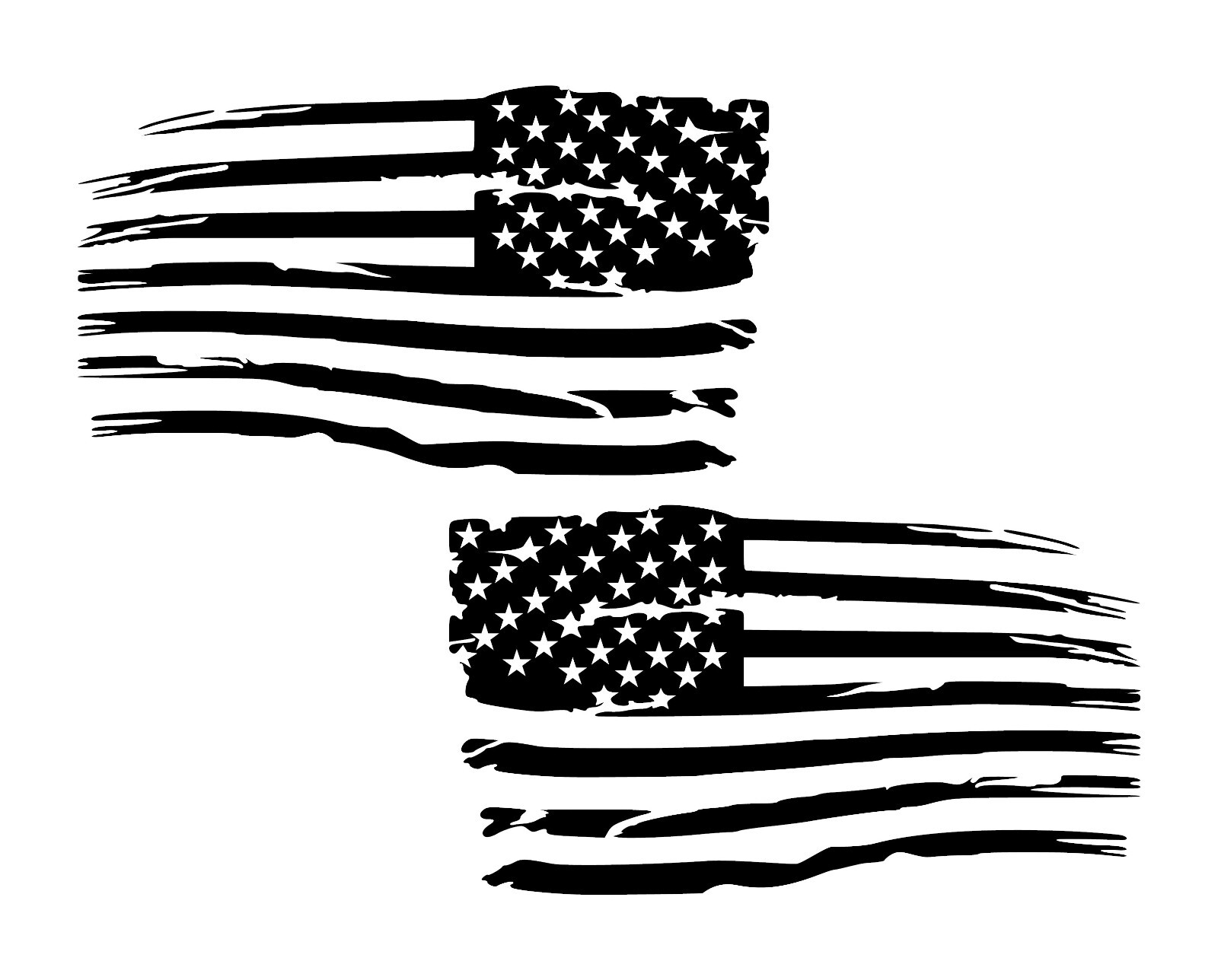 Distressed American Flag Premium Vinyl Decal