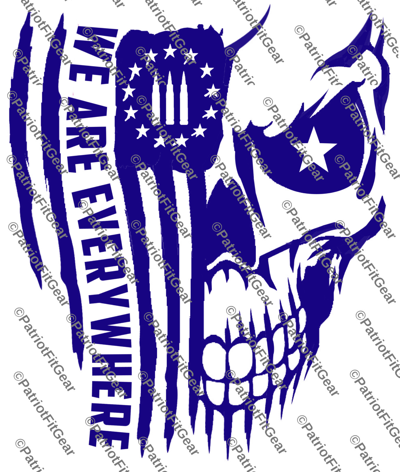We Are Everywhere,Death Skull,American Patriot,We The People,Custom Vinyl decal