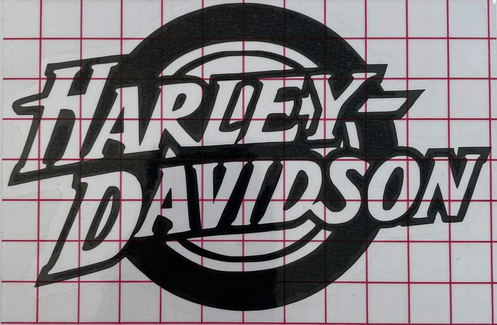 Harley-Davidson Vinyl STENCIL (BLUE).Size 6×4 in.