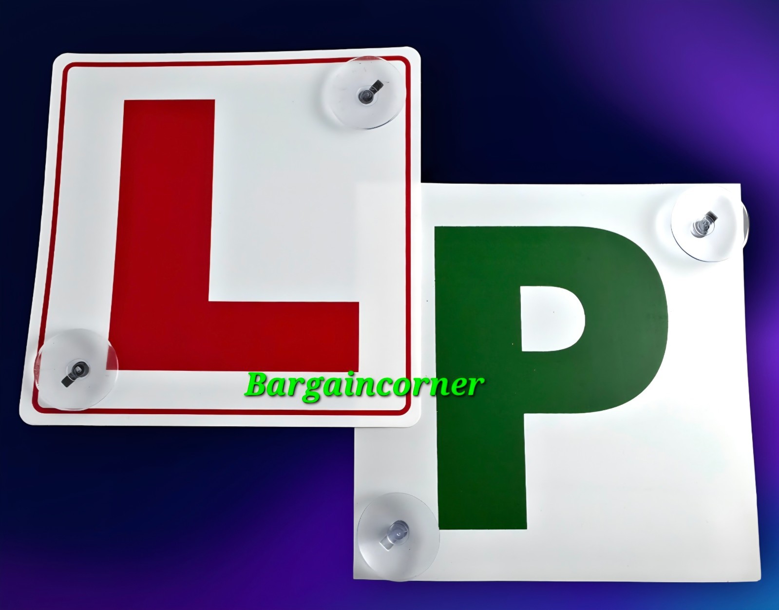 L & P PLATE SIGN New & Pass Driver Sign L Plate Advisory Sign With Suction Cup