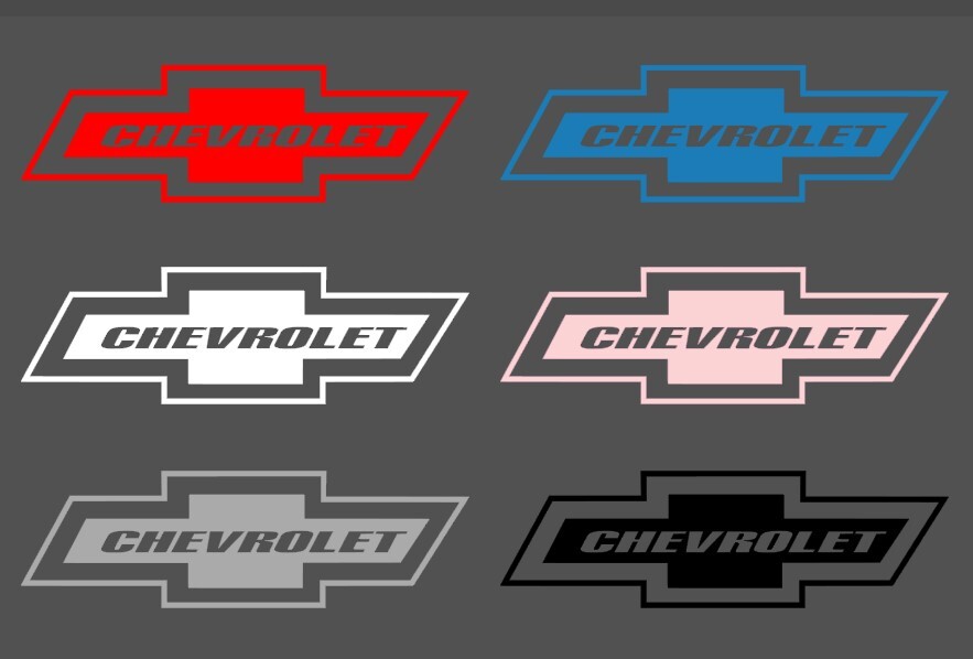 Chevy Bowtie Window Decal multi colors for chevrolet silverado camaro corvette