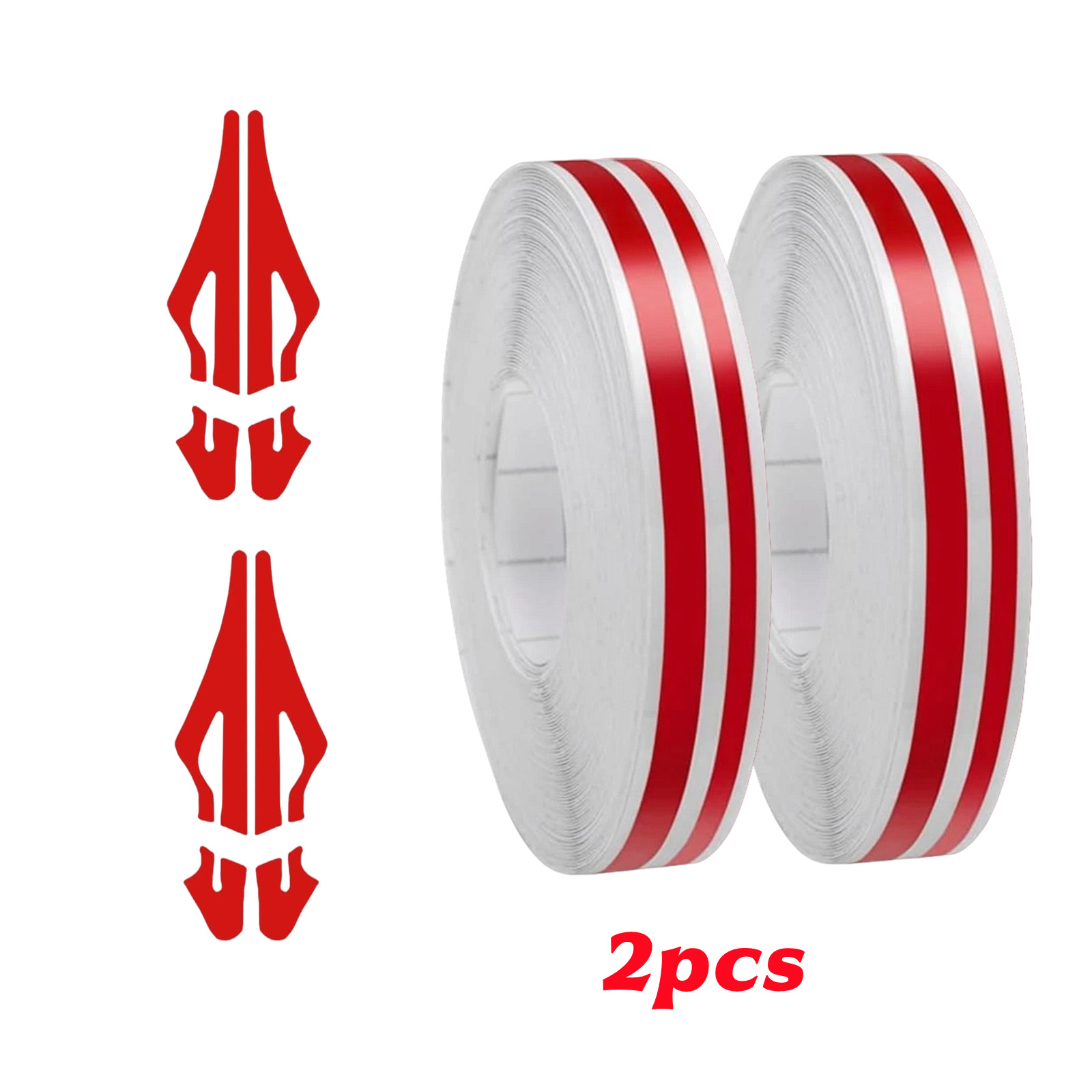 2X 32Feet Vinyl Pinstriping Pin Stripe Double Line Car Tape Decal Sticker 1/6″