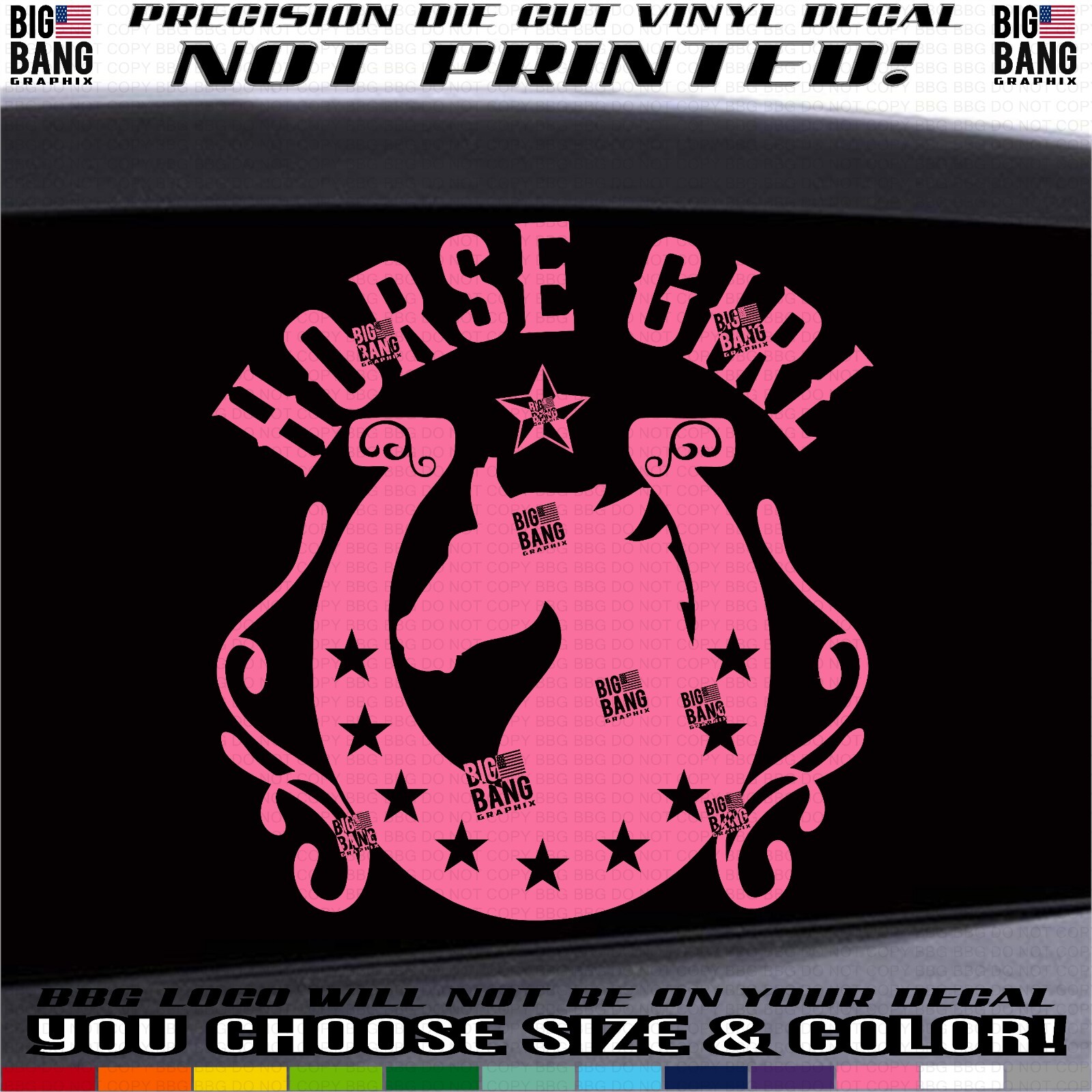 Horse Girl Cowgirl Vinyl Decal Sticker SUV Car Truck RV Camper Travel Trailer