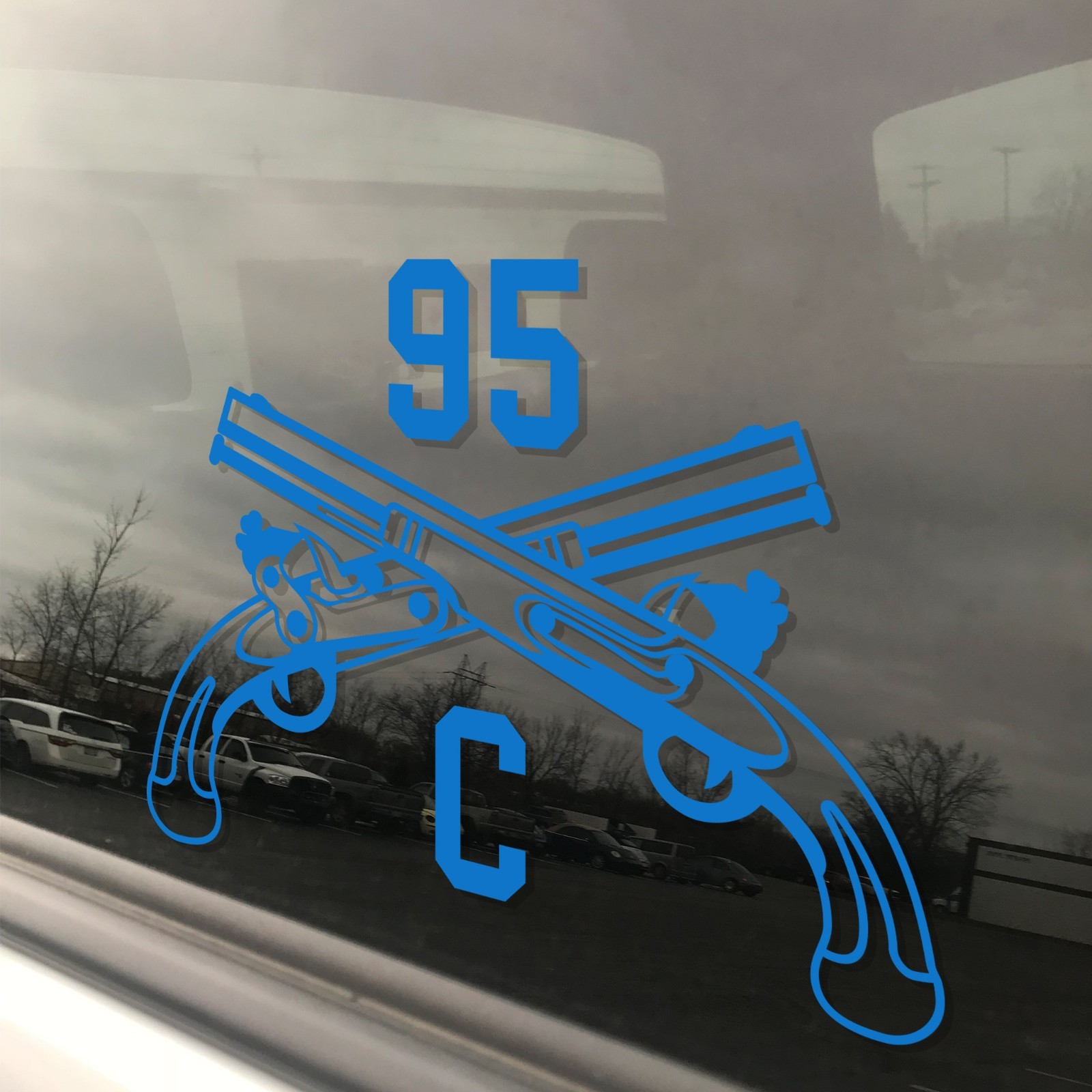 Army MOS 95C Correctional Specialist Crossed Pistols Insignia Decal 3″ x 5.5″
