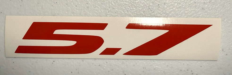 Basic 5.7 Decal Fits Chevy Dodge RAM 345ci 350ci 5.7L