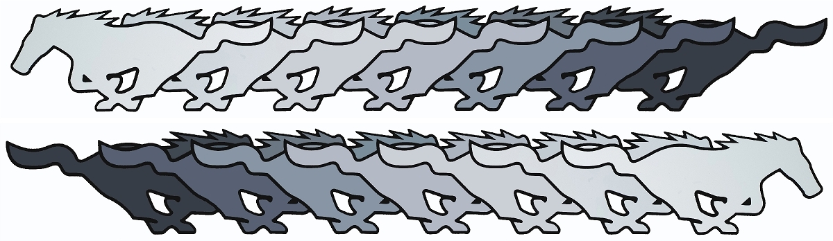 “Running Horses” Horse Decals Graphics 2 each both sides For Car or Trailer