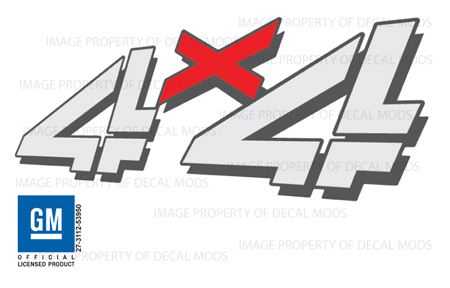 99 – 06 Sierra Silverado 4×4 decals – F – bed side truck stickers 1500 2500 HD