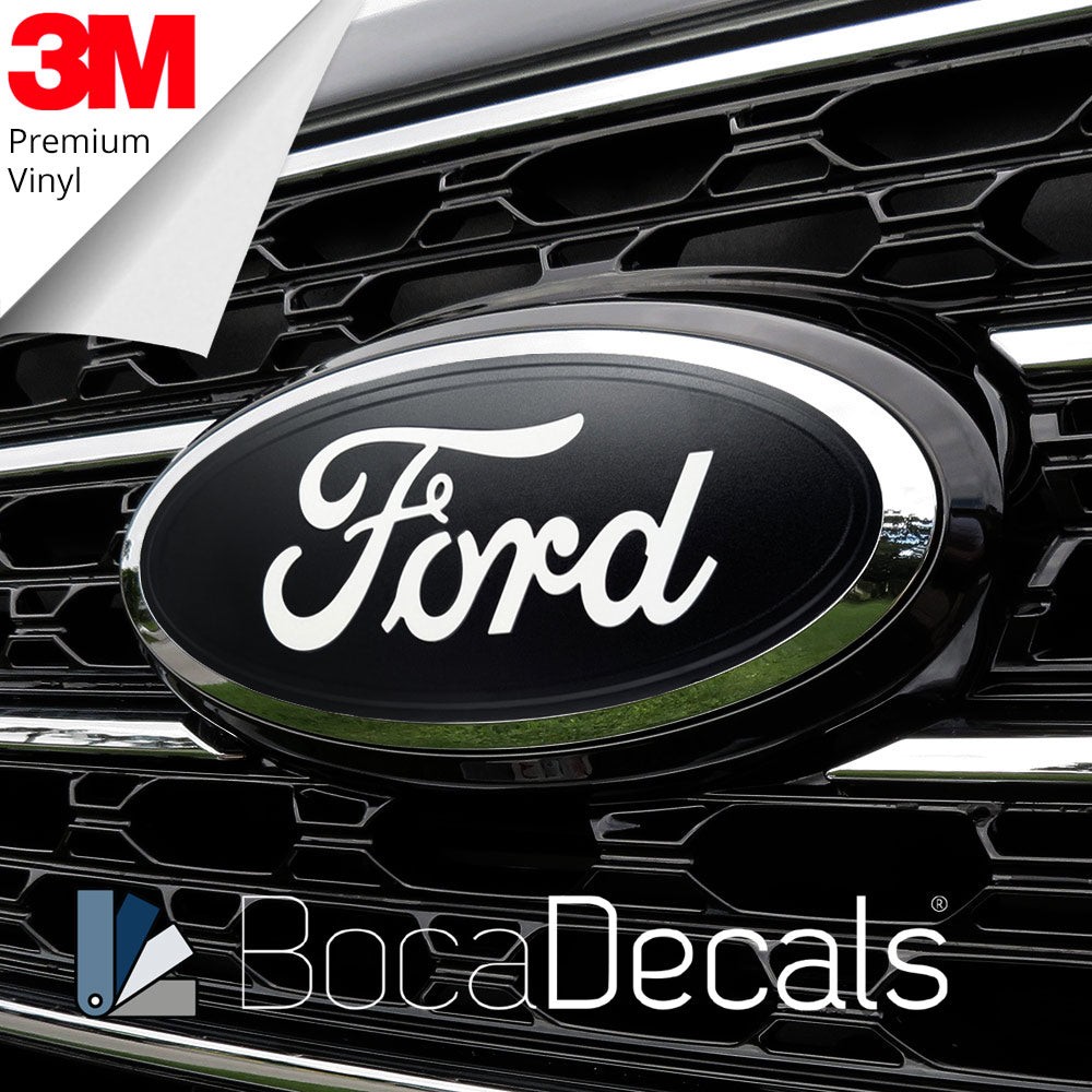 BocaDecals Emblem Overlay Insert Decals For 2025-2026 Ford Maverick (Set of 2)