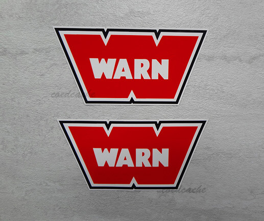 2x Warn stickers decals aufkleber UTV Jeep ATV Pick UP Off Road 4×4 Pick Size