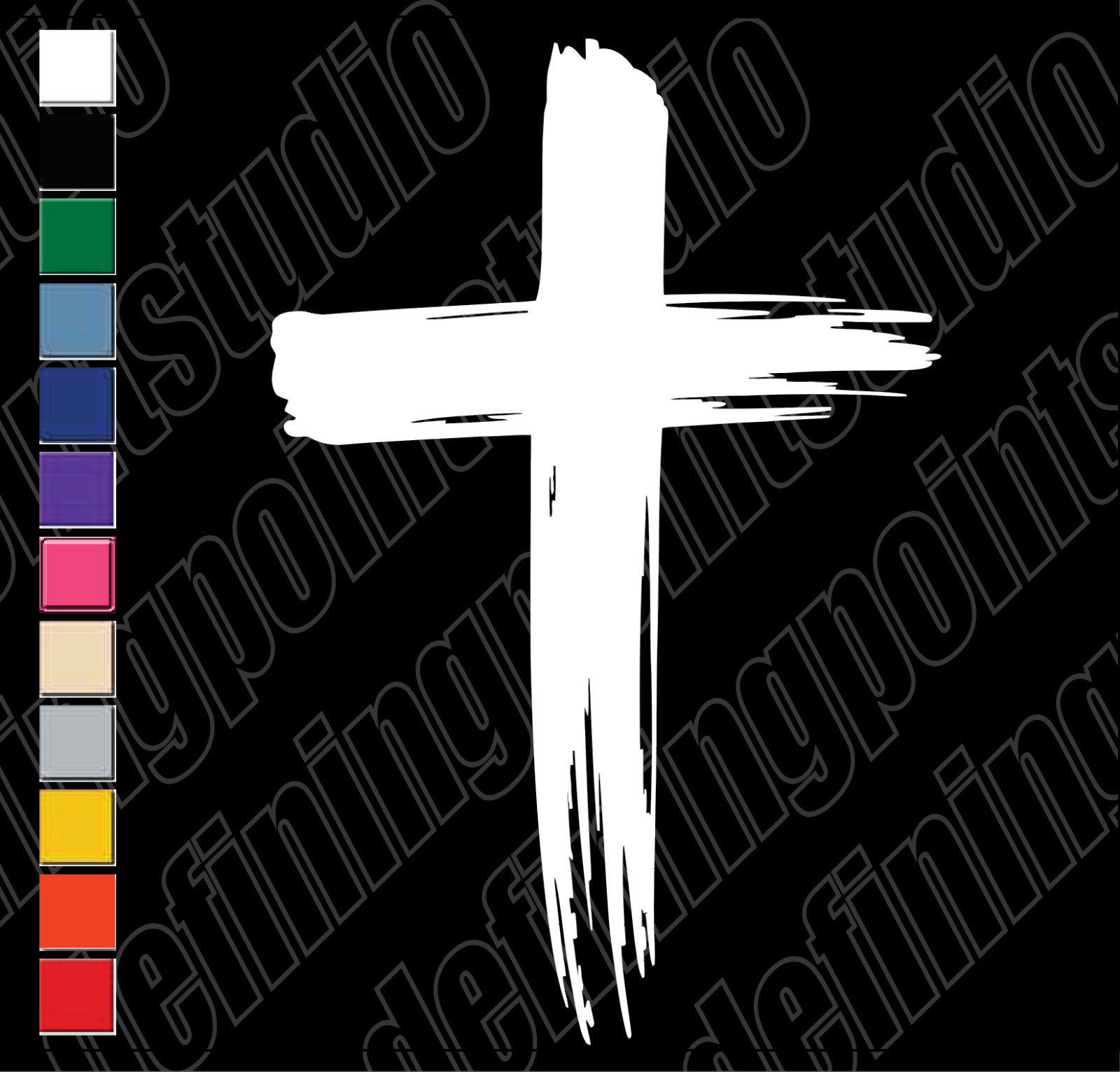 REDEEMED Cross outdoor/indoor decal faith hope and charity March of Dimes