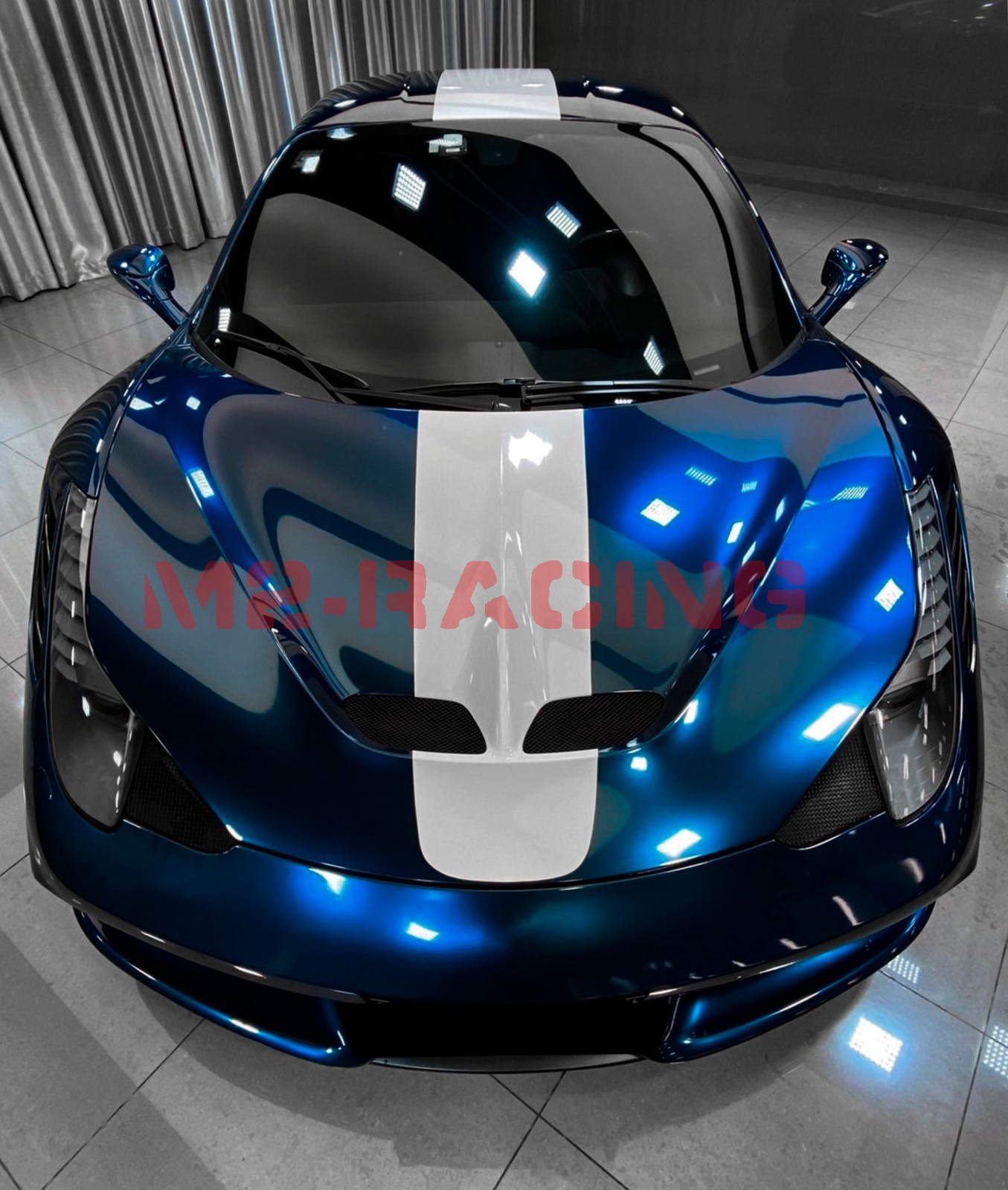 Gloss Metallic Shadow Blue PPF TPU Paint Protection Film Dry Wet Auto Vinyl Wrap