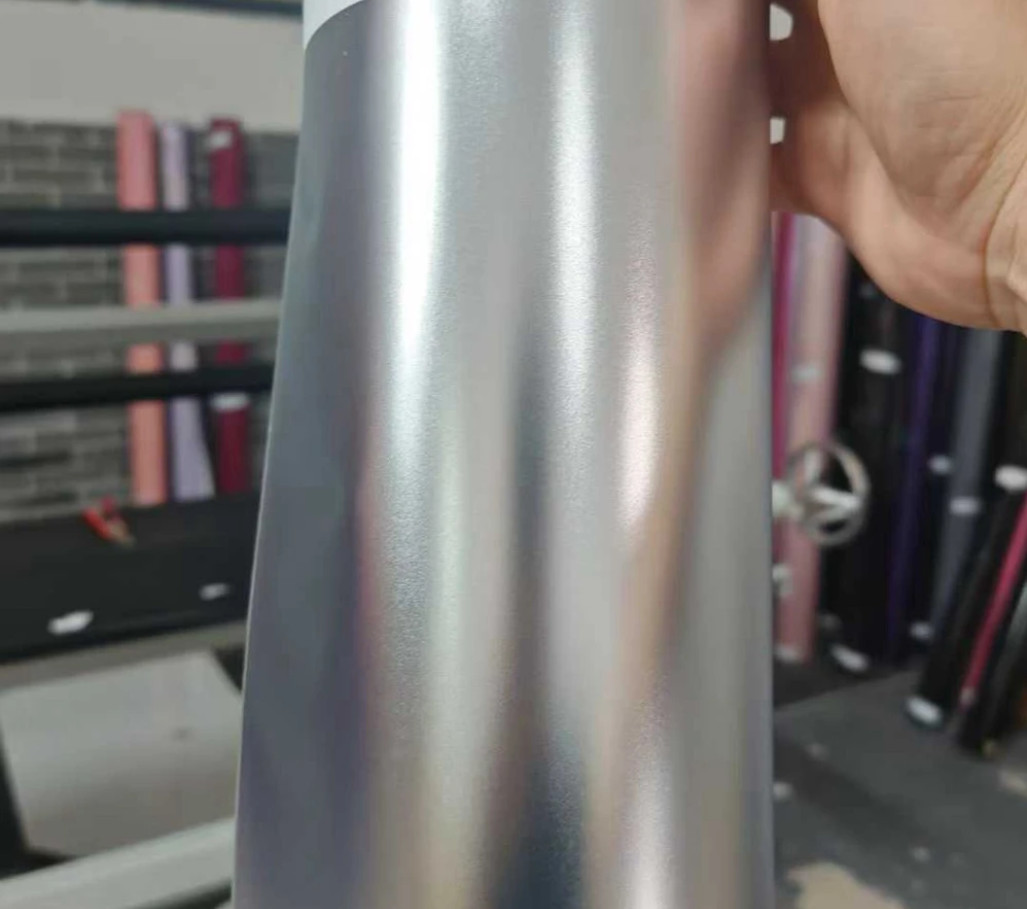 65FT x 5FT Metallic Matte Satin Chrome Vinyl Car Wrap Sticker Bubble Free Silver