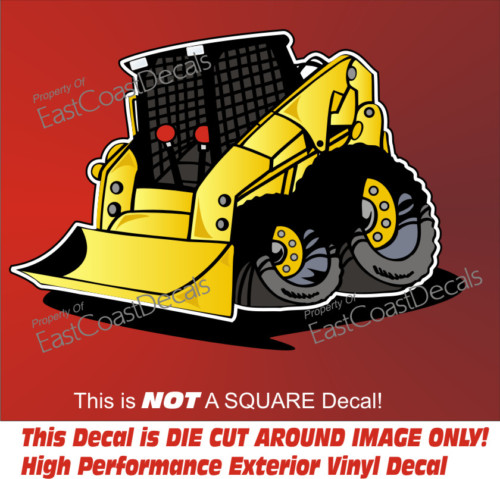 Skid Steer jcb Loader DECAL Bobcat Ford CUSTOM deer Yel