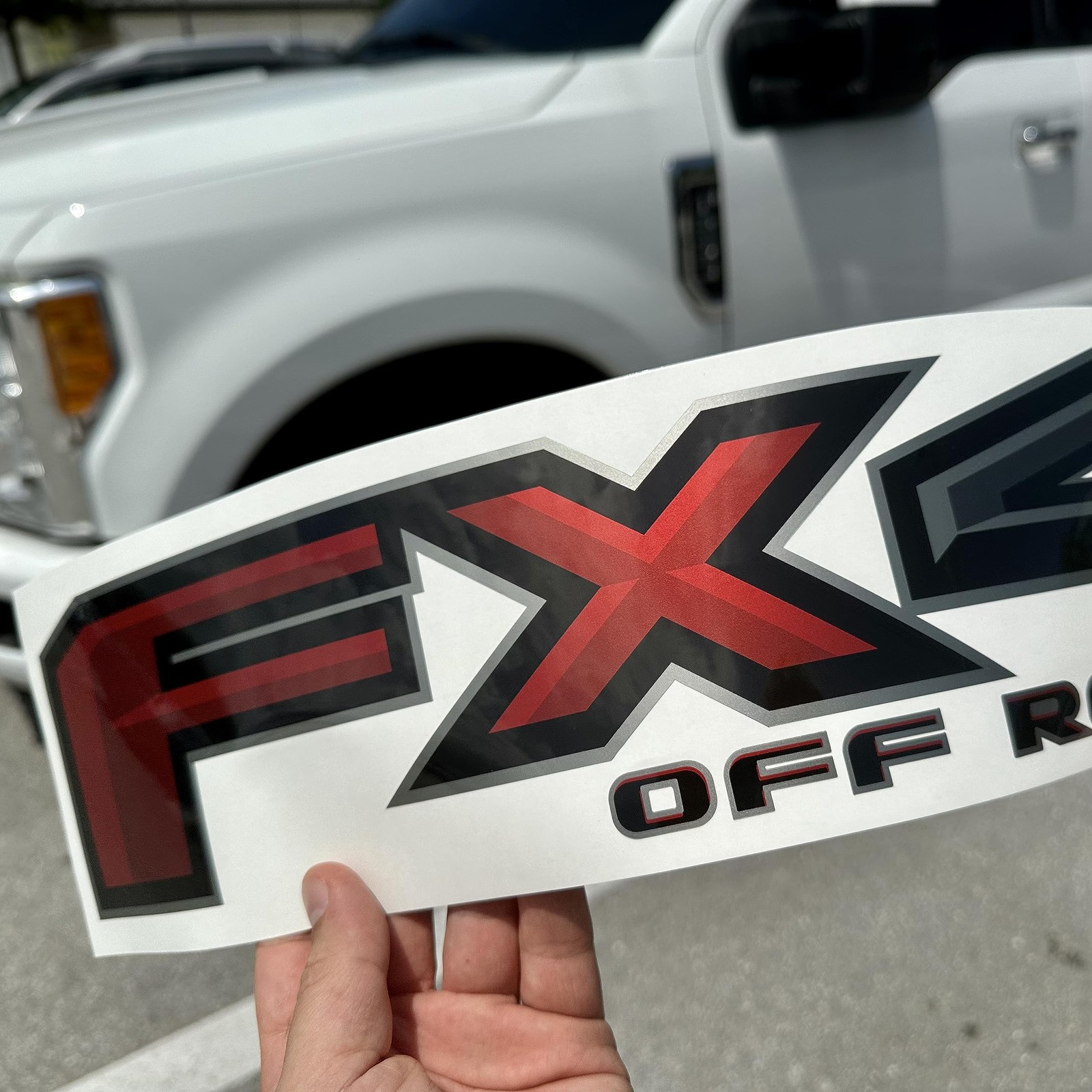 Gold Hook FX4 Off Road Decals Compatible with 4.3″ x 16.5″, F150, Black, Red