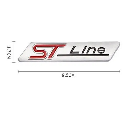 3D Metal ST Line Rear Trunk Badge Emblem Sider Fender Sticker for Ford Stline