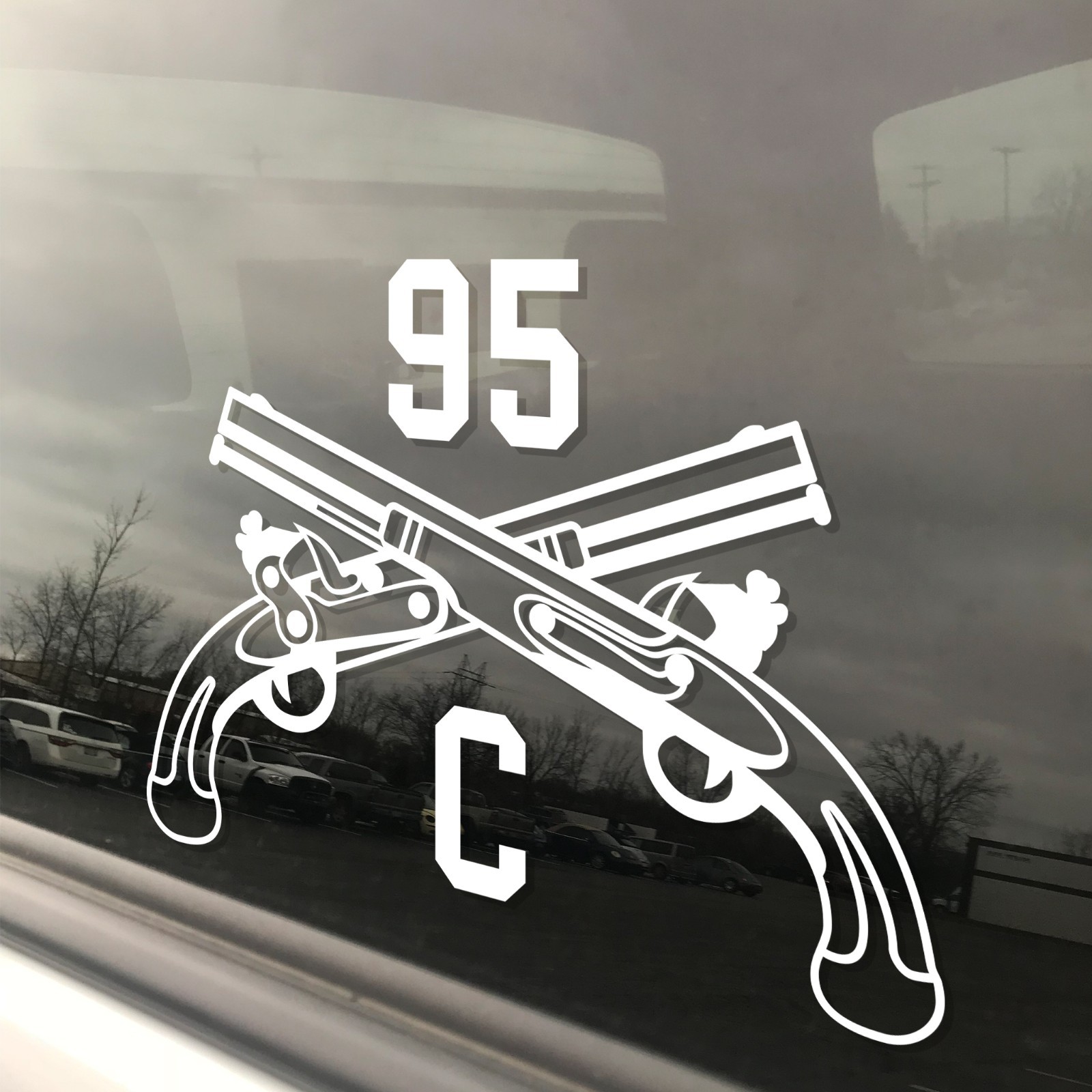 Army MOS 95C Correctional Specialist Crossed Pistols Insignia Decal 3″ x 5.5″